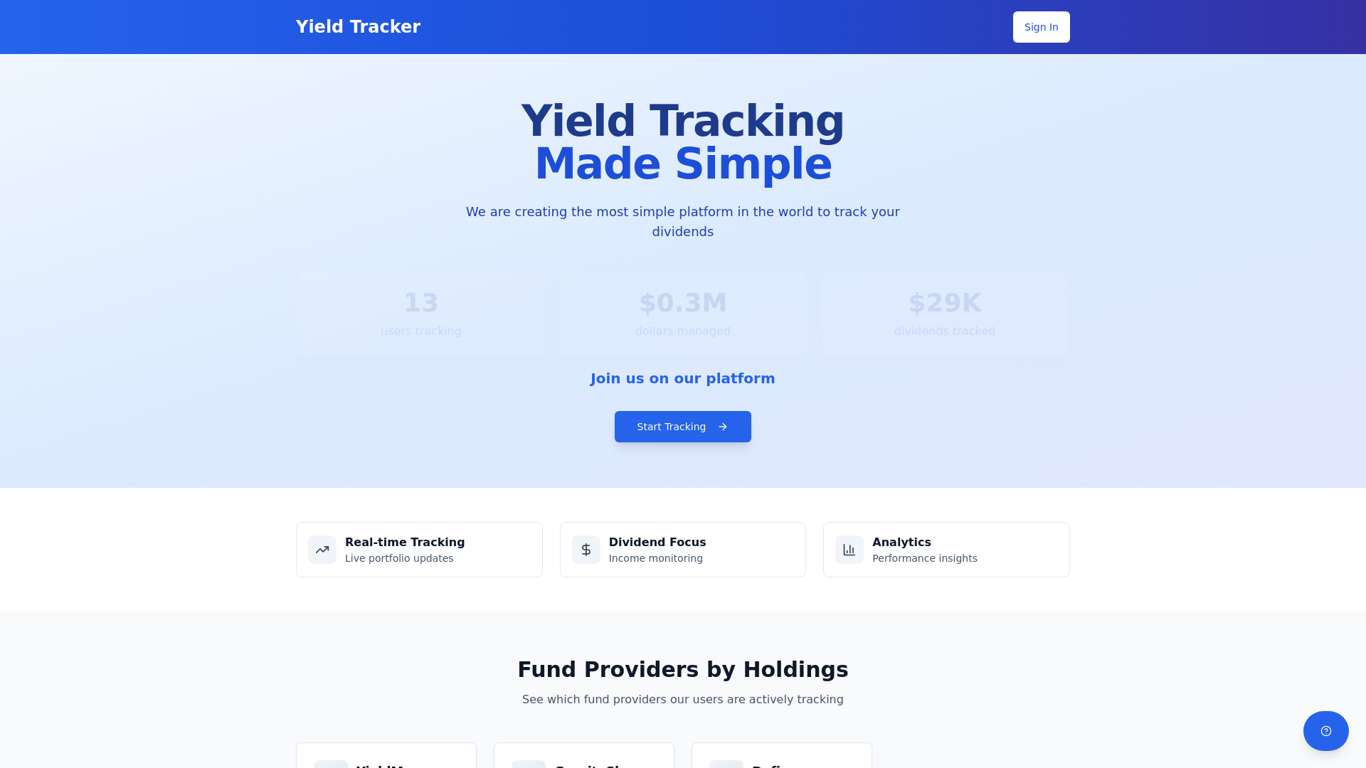 Yield Tracker v0.8.0