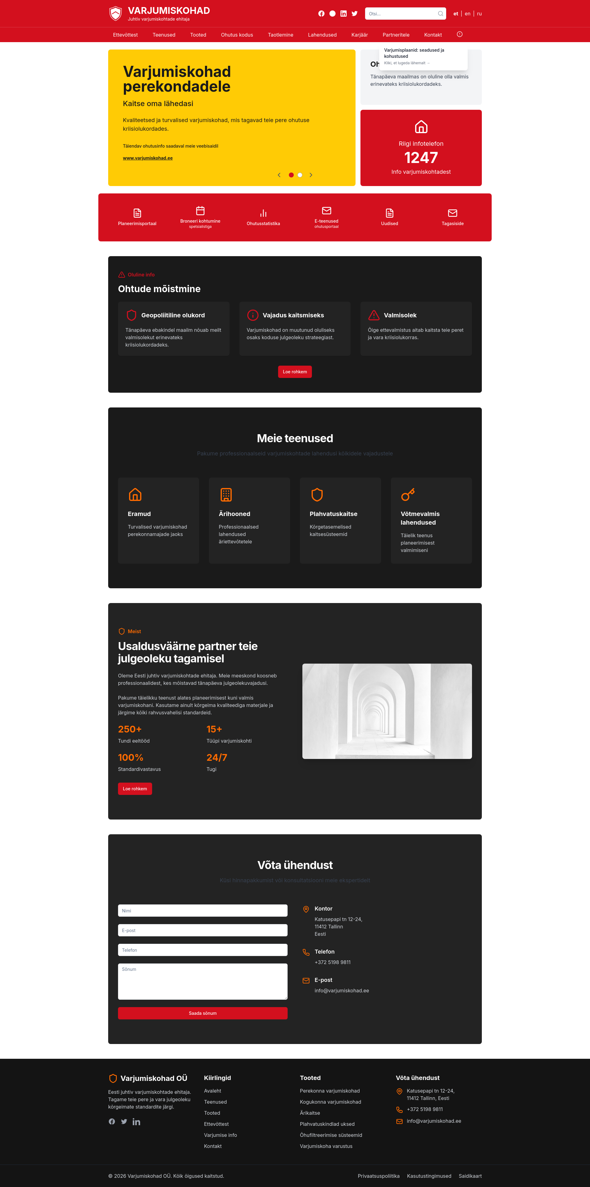 Varjumiskohad - High Quality Bomb Shelters in Estonia