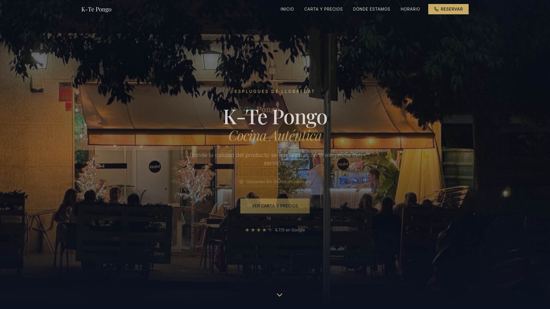 K-Te Pongo, hostelería y restauración en Esplugues de Llobregat