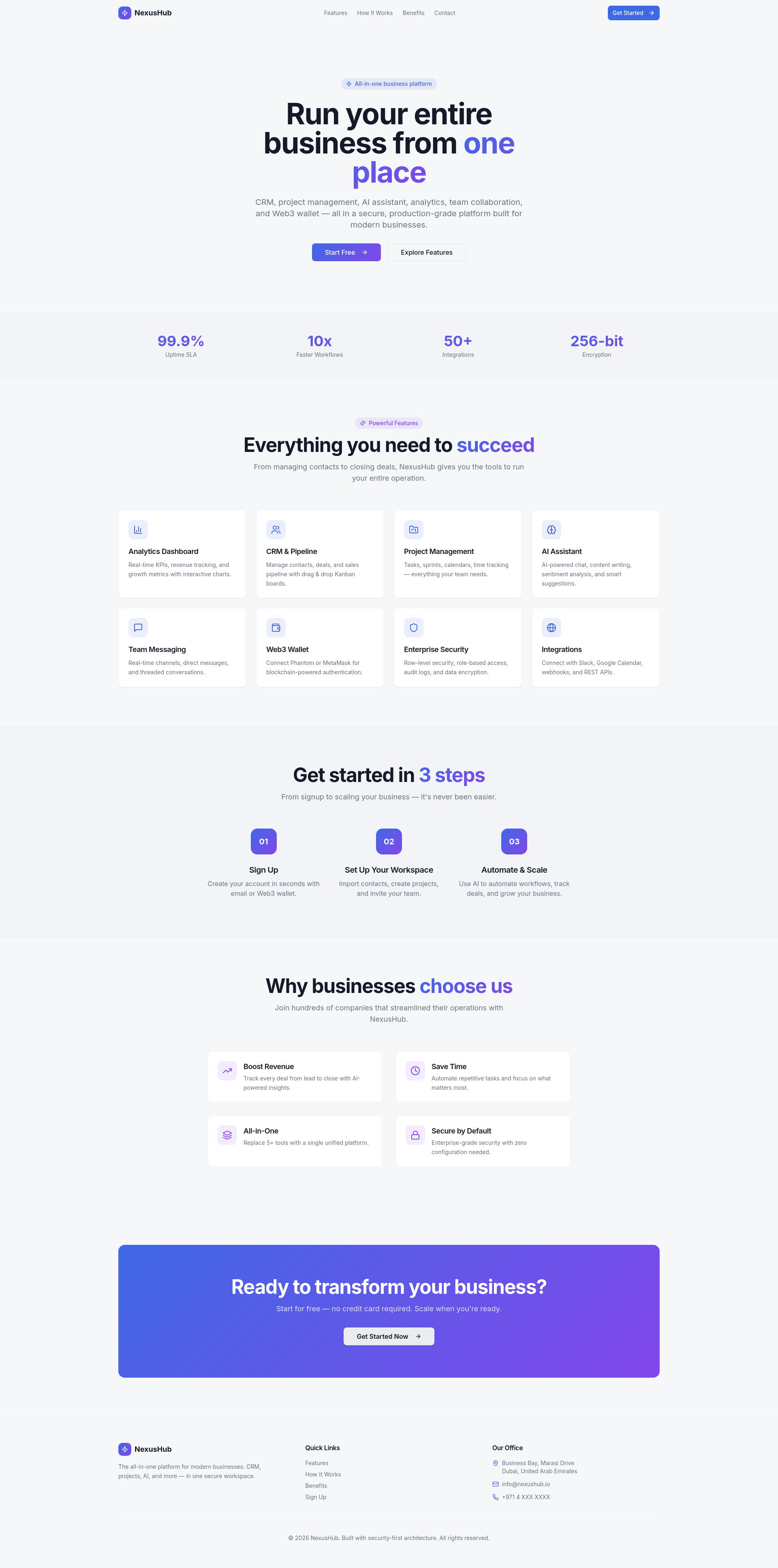 NexusHub — All-in-One Business Management