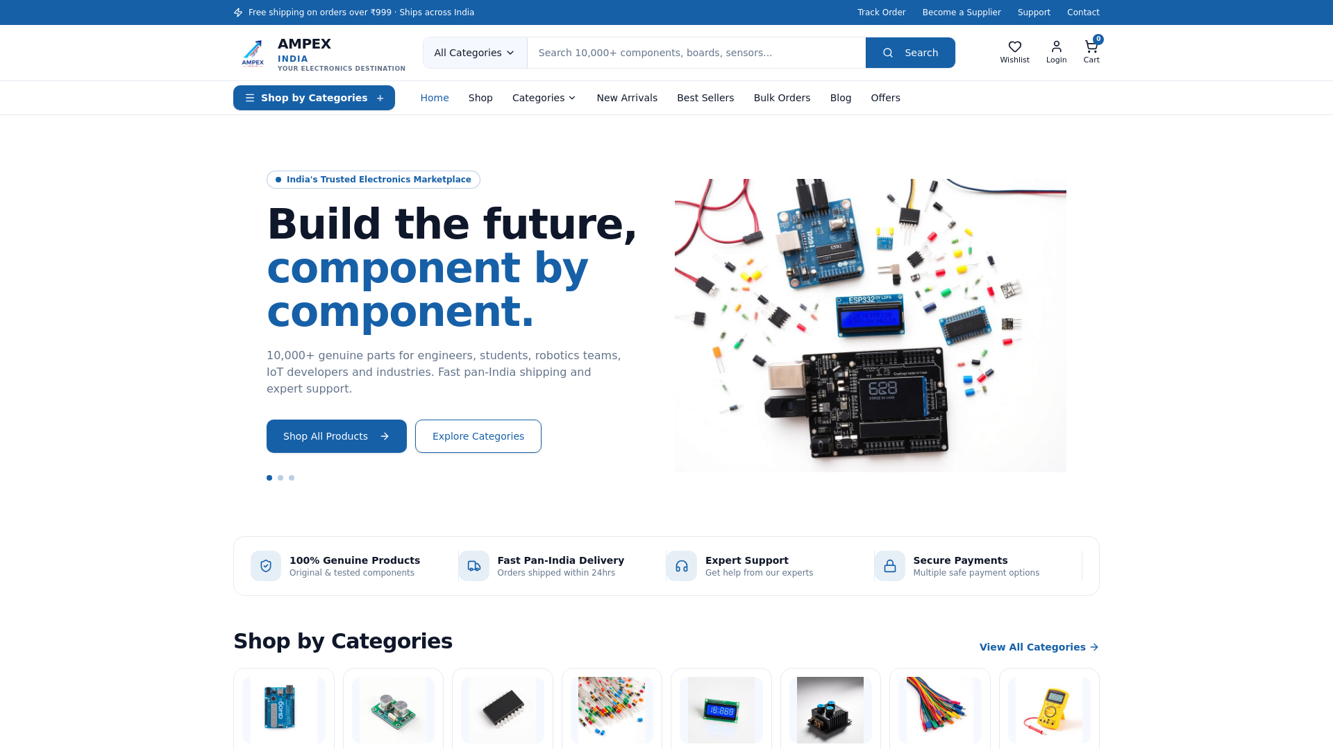 Ampex India - Online Electronics Components store for Arduino, ESP32 ...