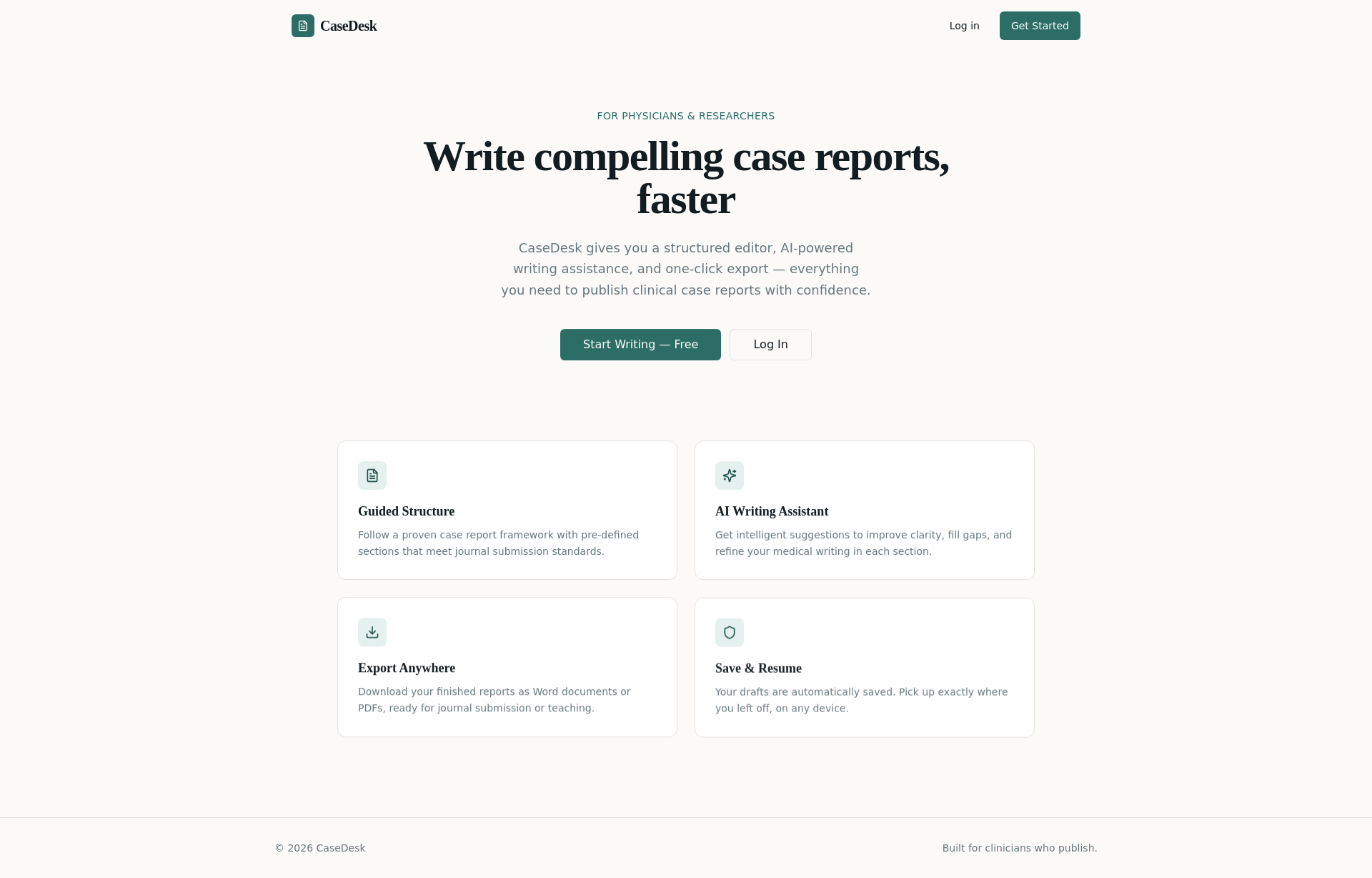 Medical Case Report Writing Tool — Free Template & CARE Format ...