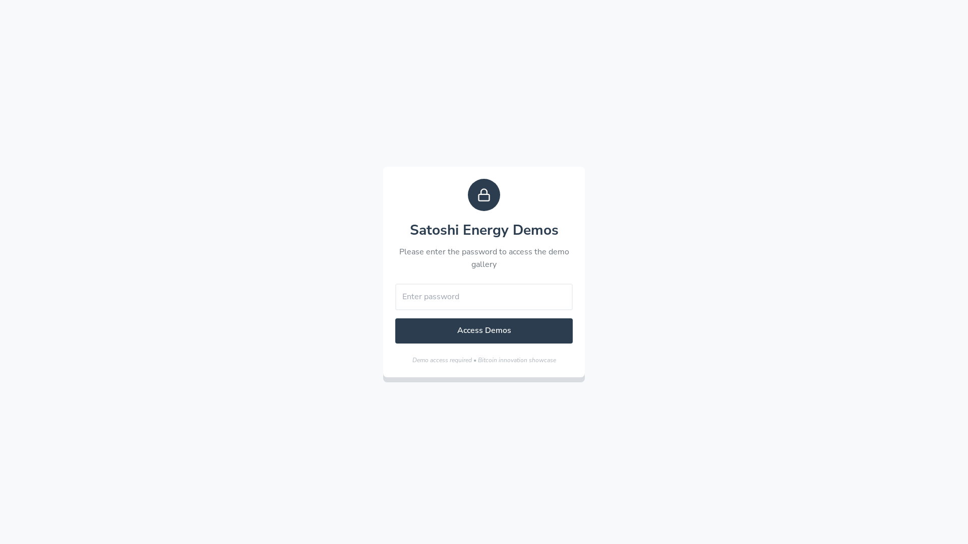 Satoshi Energy Demos