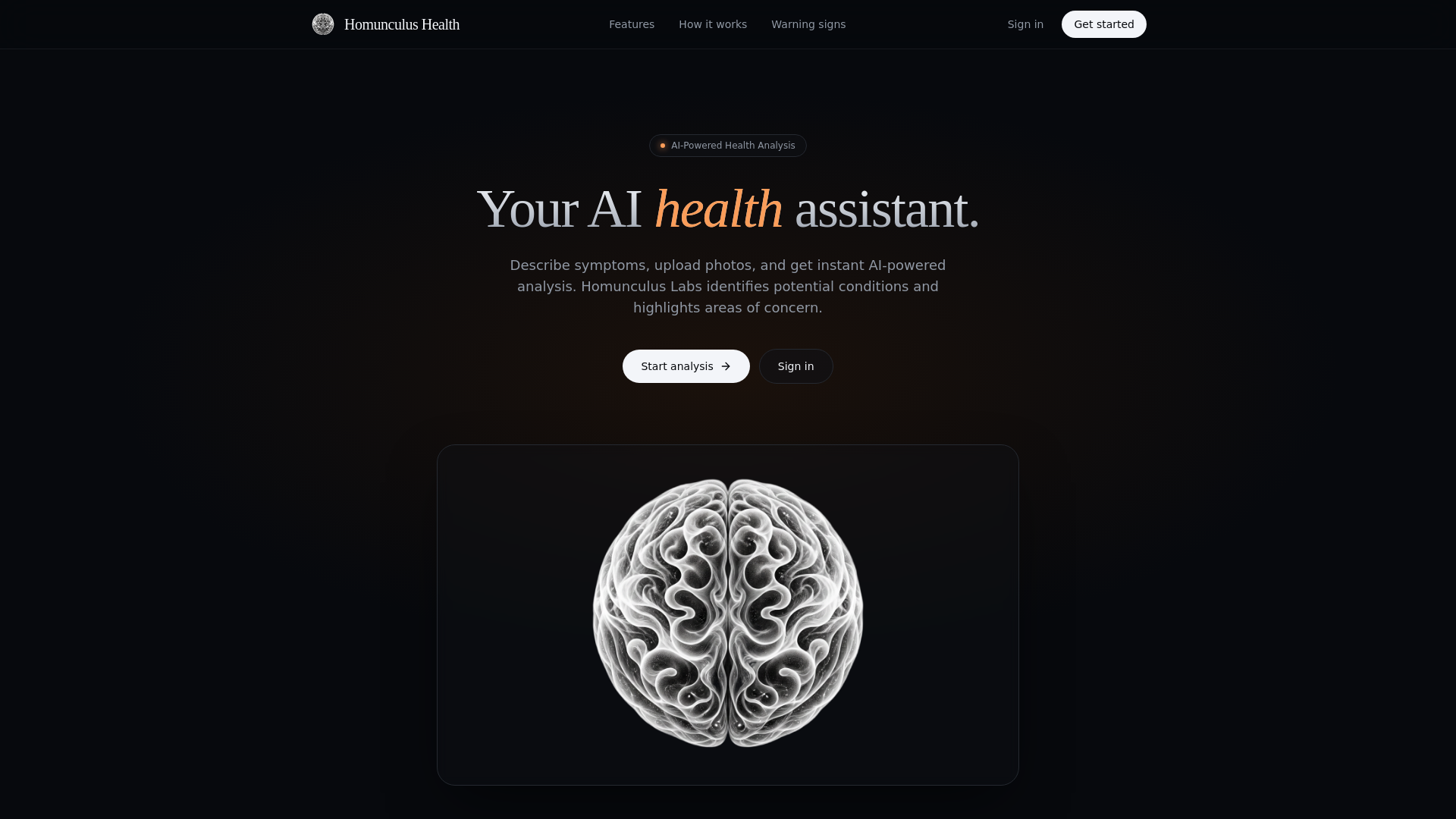 Homunculus Health Labs — AI Health Assistant