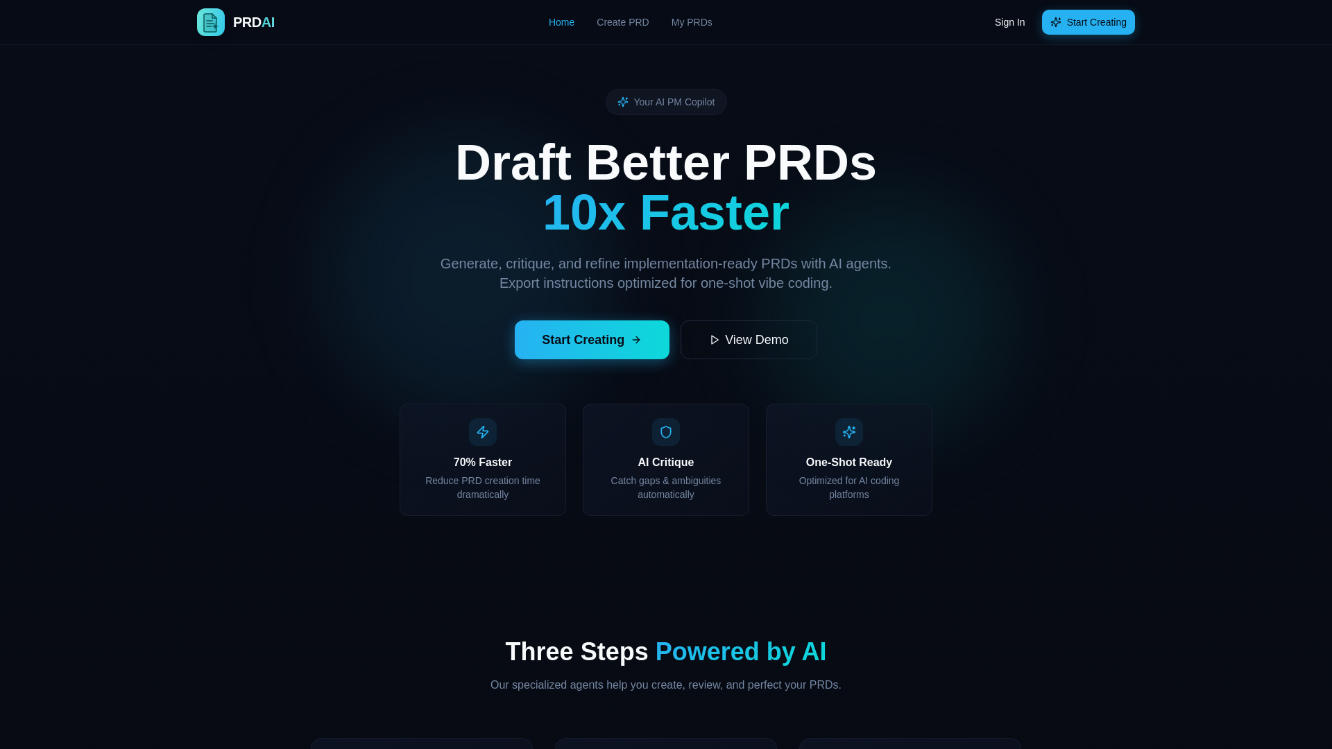 PRD AI - Your AI PM Copilot for Faster, Better PRDs