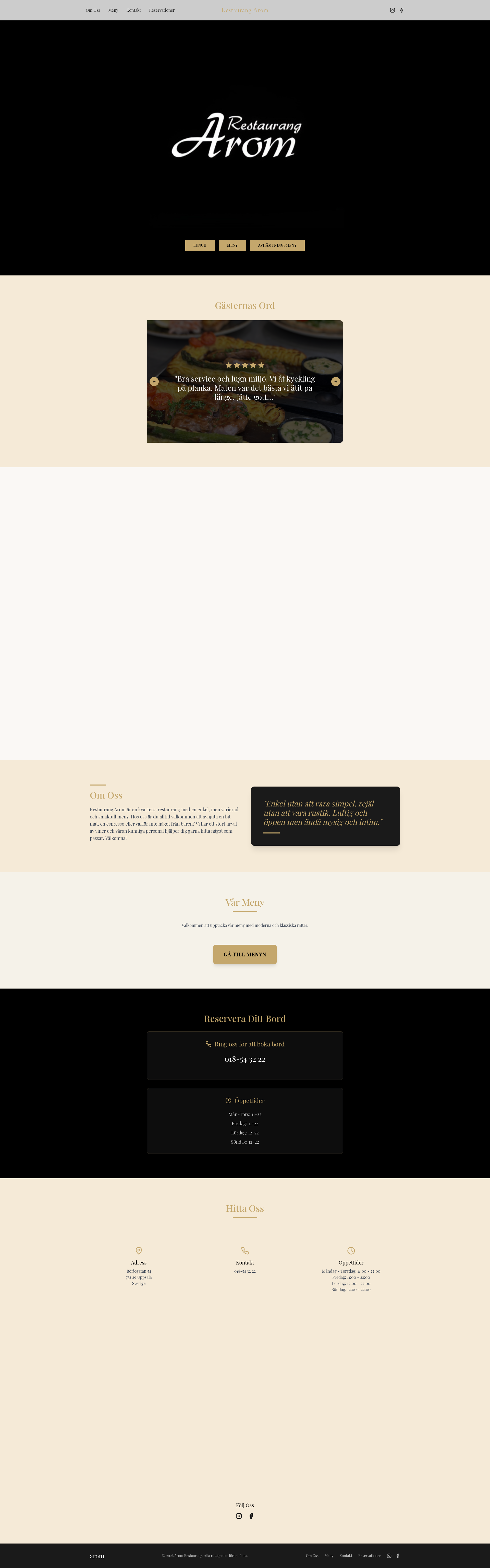 Restaurang Arom logotyp