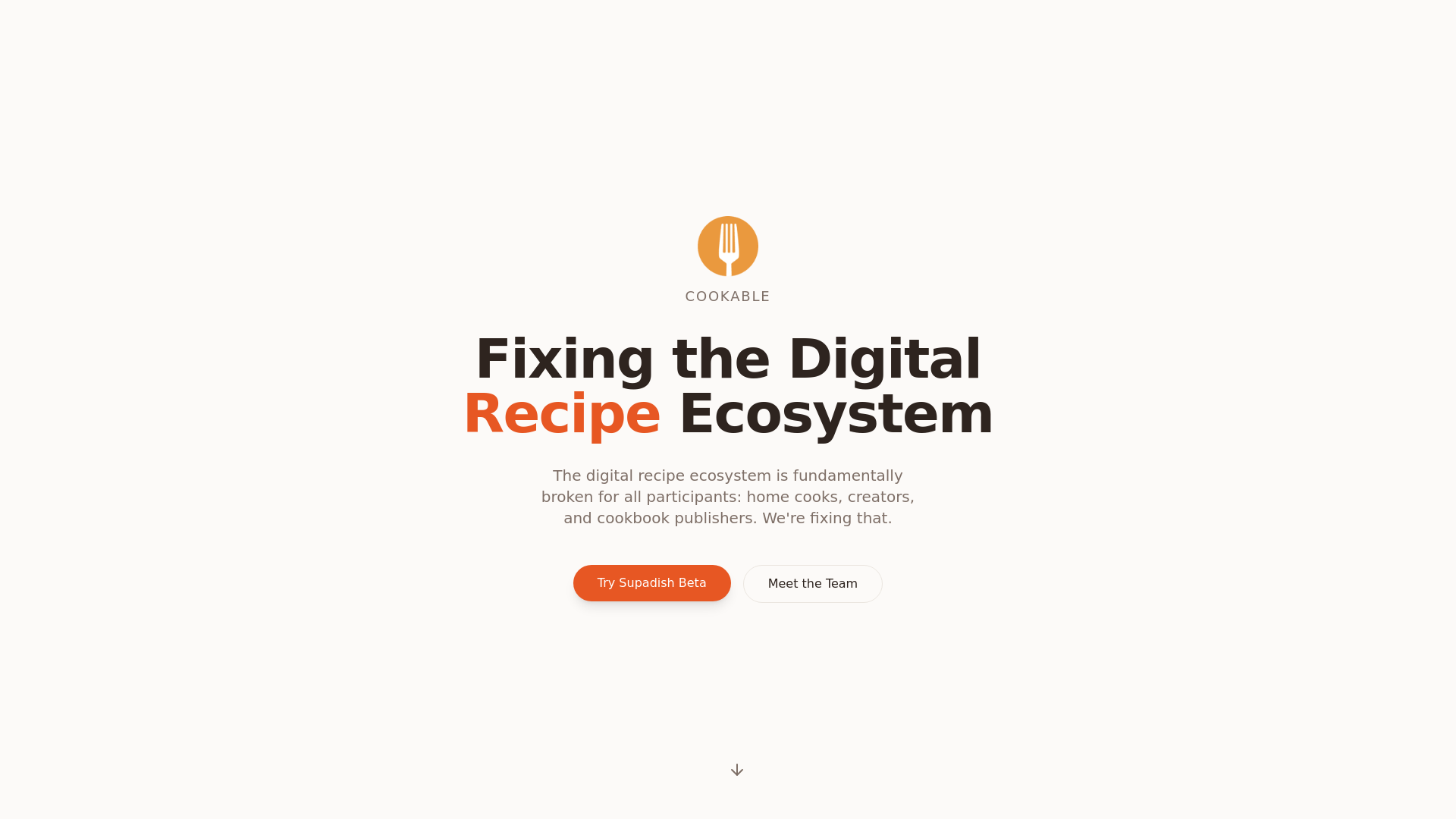 Cookable Logo Cookable - Fixing the Digital Recipe Experience