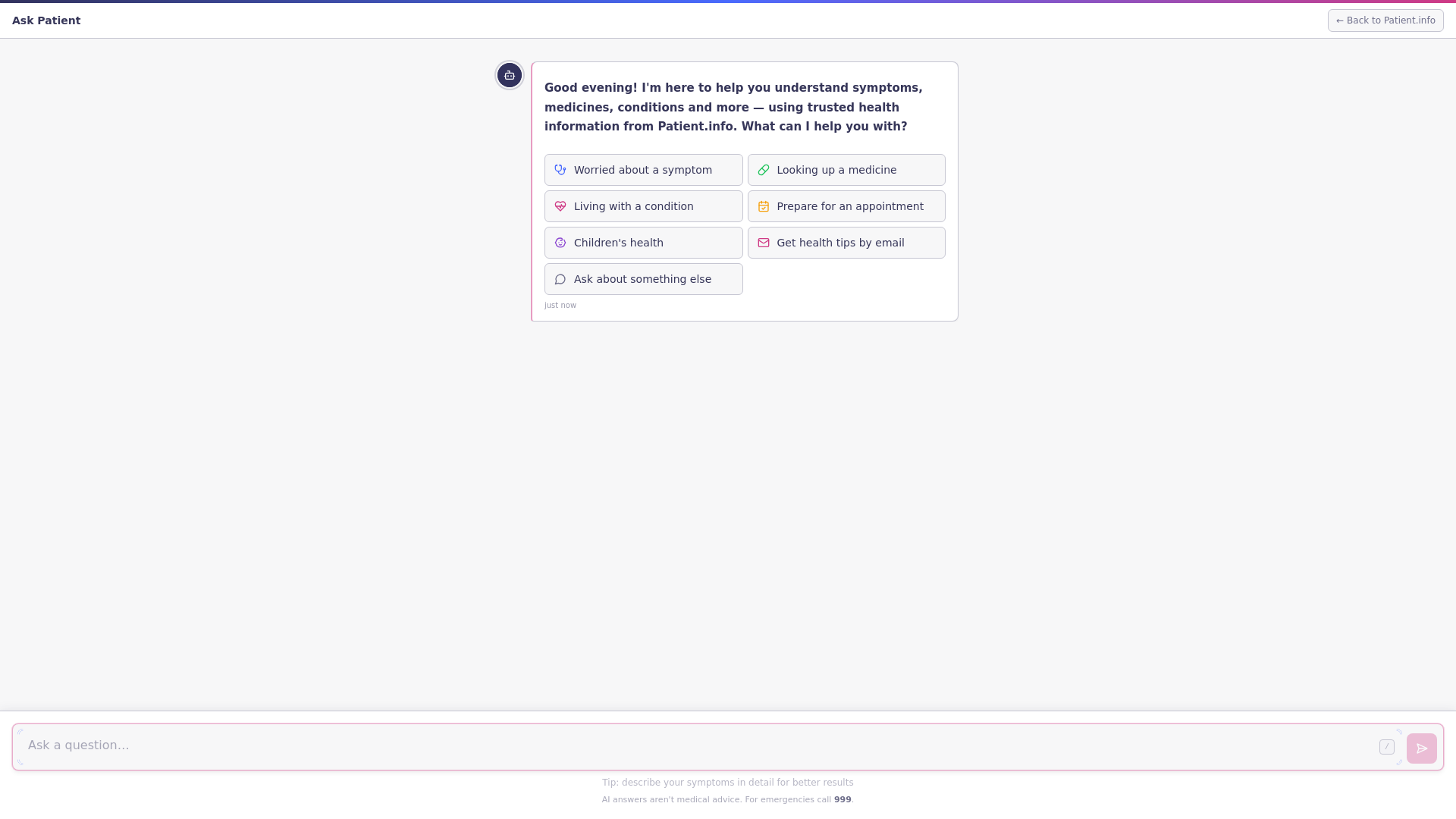 Ask Patient – AI Health Assistant