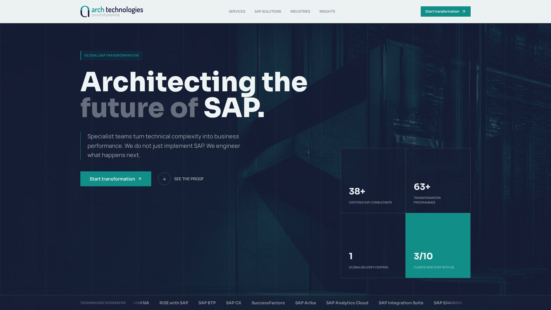 Arch Technologies L.L.C logo (UAE) — company profile in the Analytics Legends directory of SAP analytics service providers