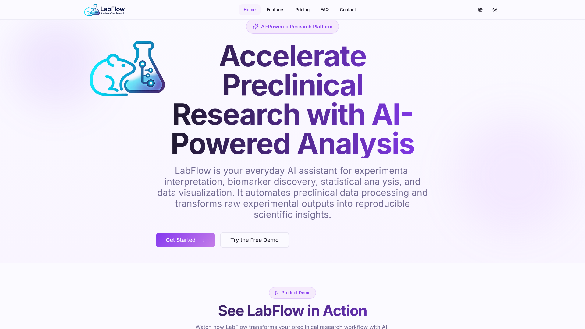 LabFlow - AI-Powered Software for Preclinical Research