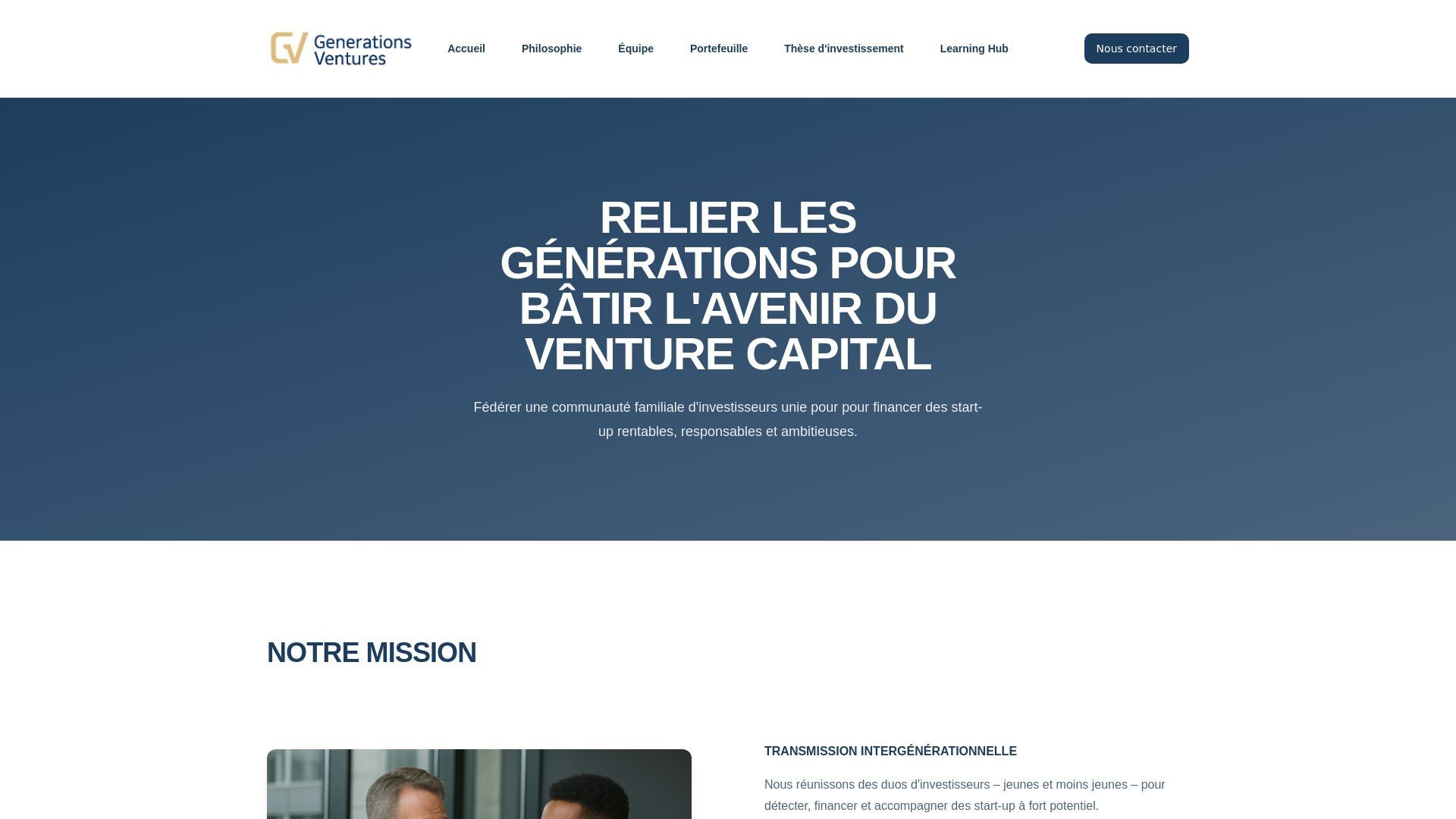 Generations Ventures - Fonds de Venture Capital