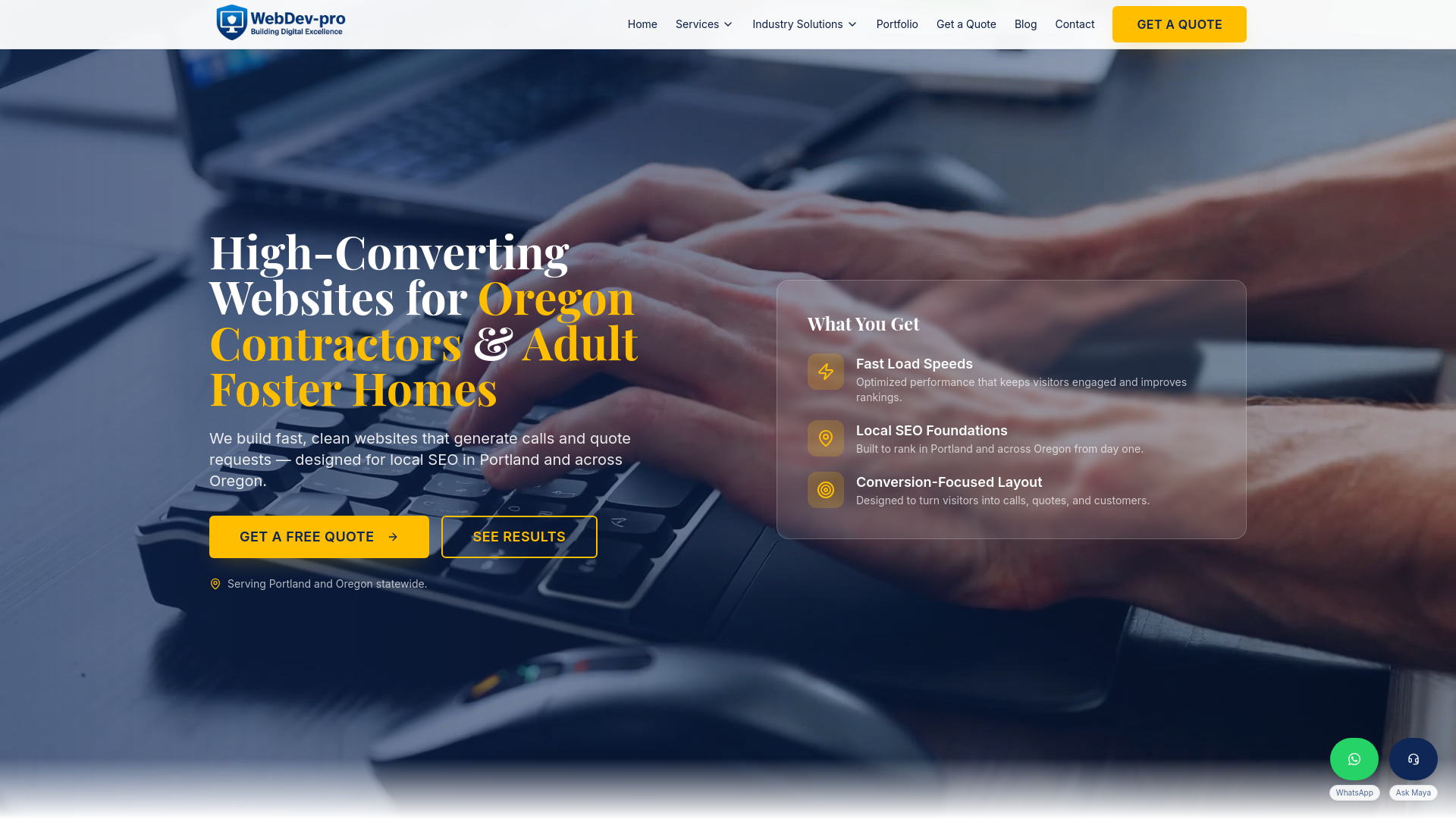 Web Design In Portland Website Design & SEO in Oregon | WebDev-Pro