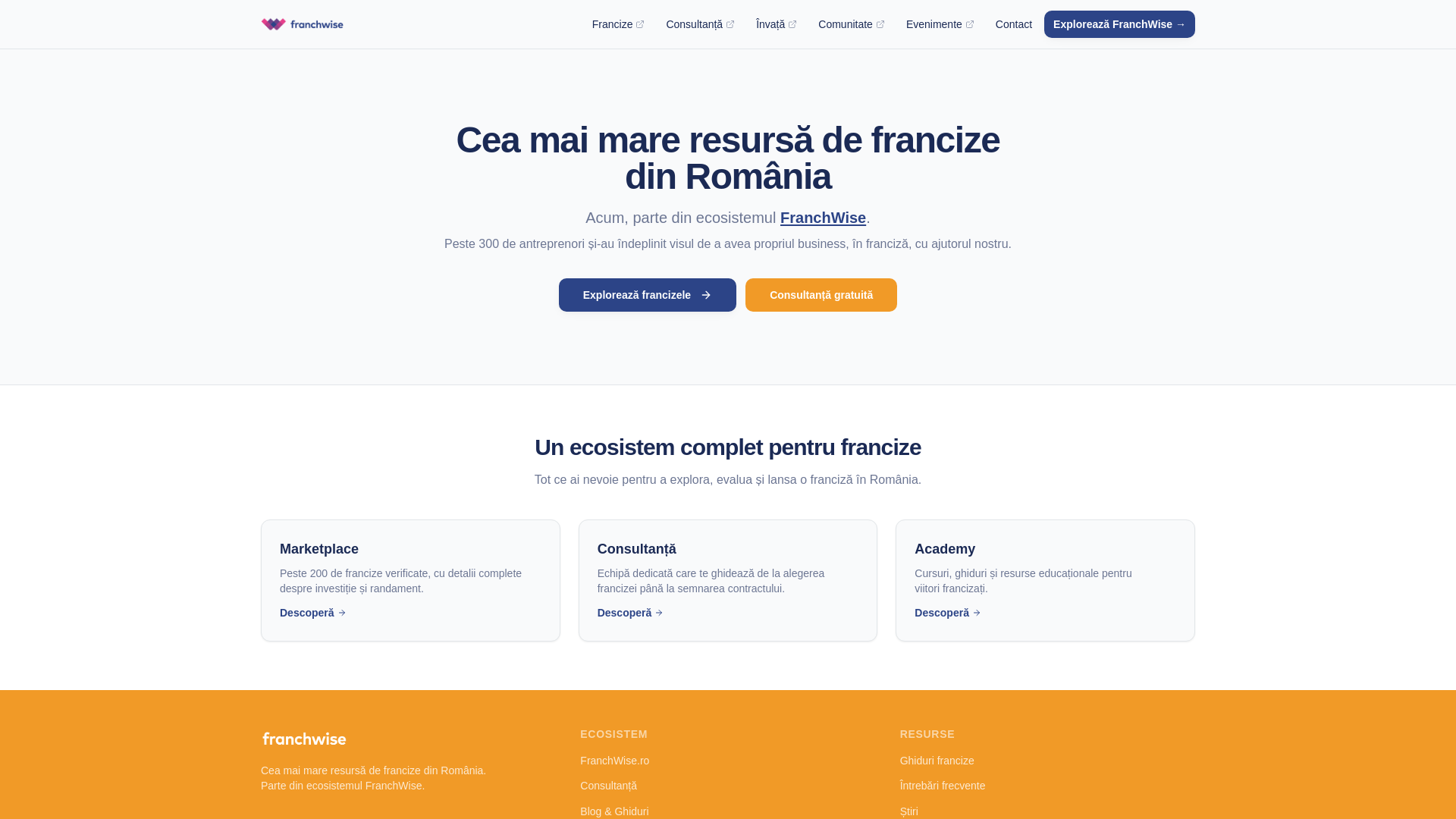 Francize.ro — Cea mai mare resursă de francize din România
