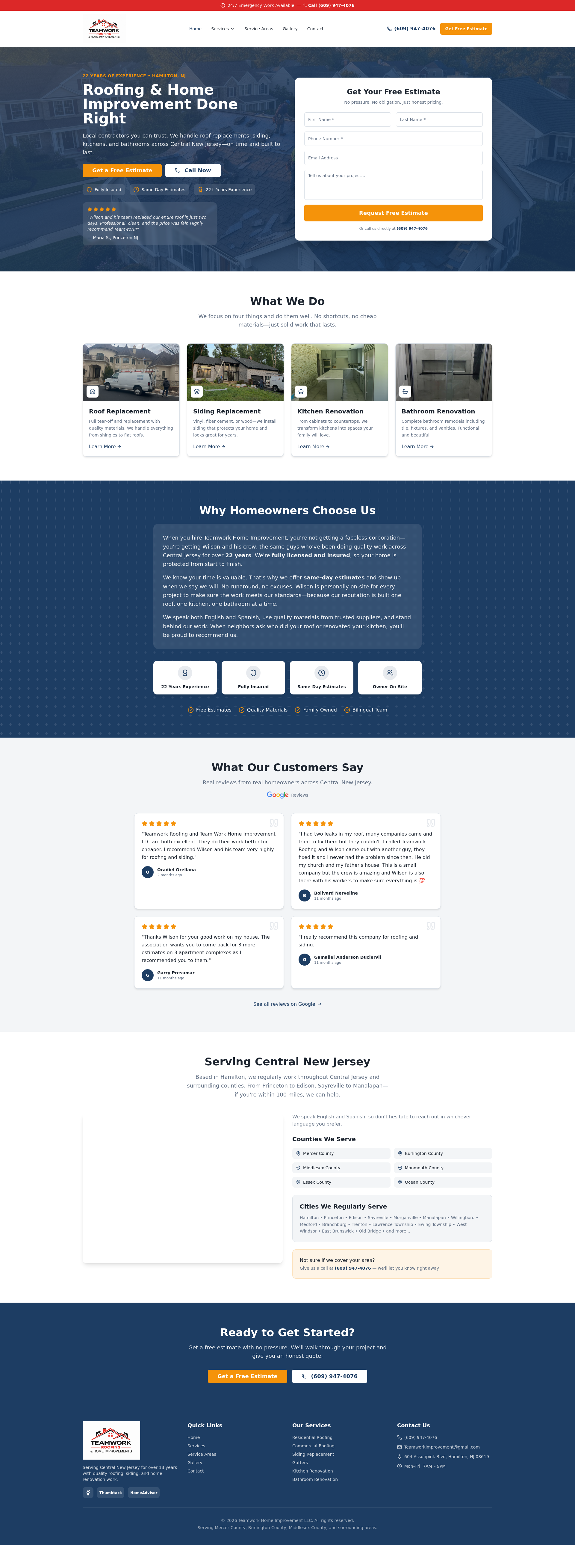 Teamwork Roofing LLC