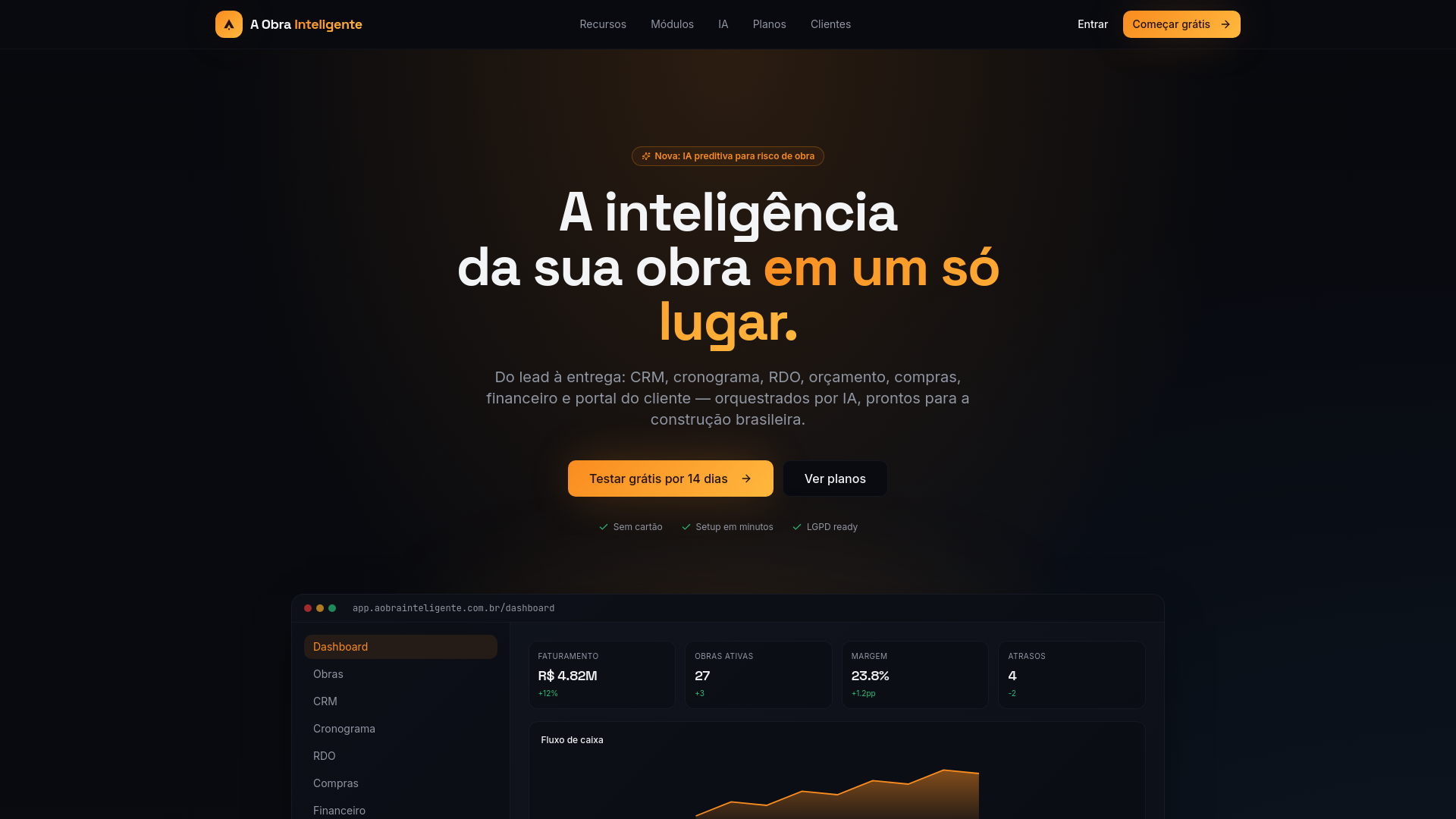 Pra Software A Obra Inteligente — Gestão de Obras com IA