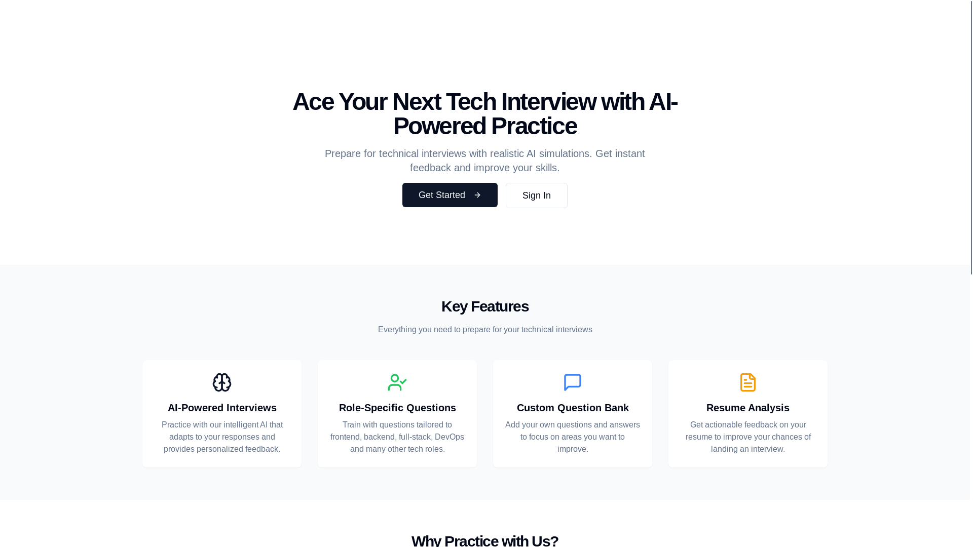 Professional Ai-powered Technical Interview Practice Platform
