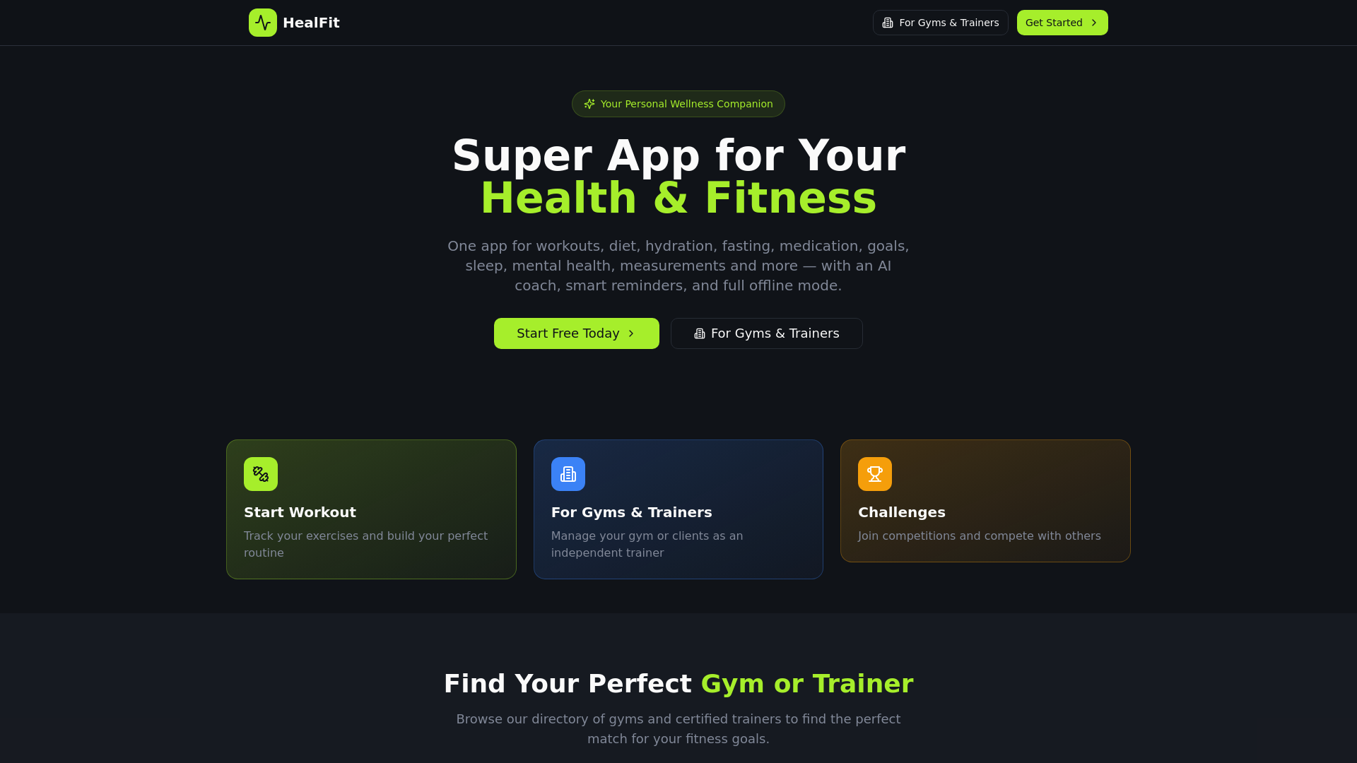 Healfit HealFit - Wellness Tracker