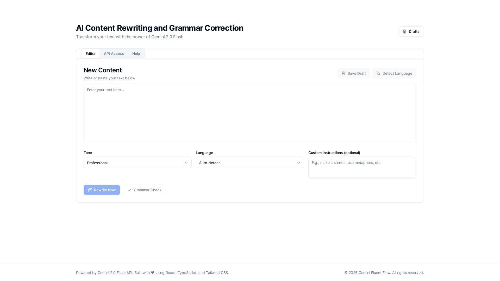 Professional Ai-powered Content Rewriting & Grammar Correction Platform
