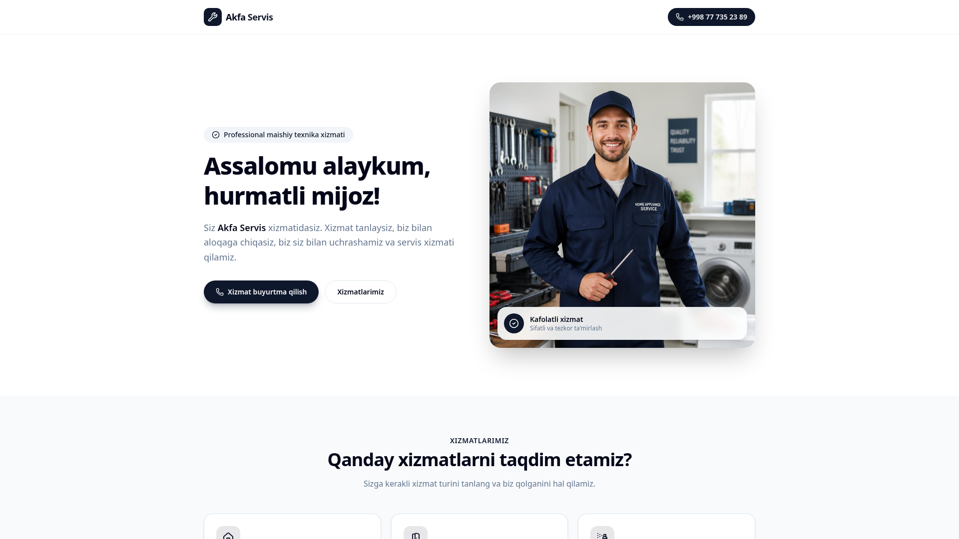 Akfa Servis — Deraza, eshik va qurilish xizmati
