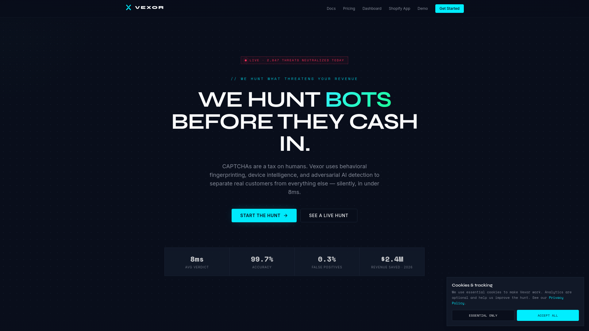 Vexor — We hunt what threatens your revenue