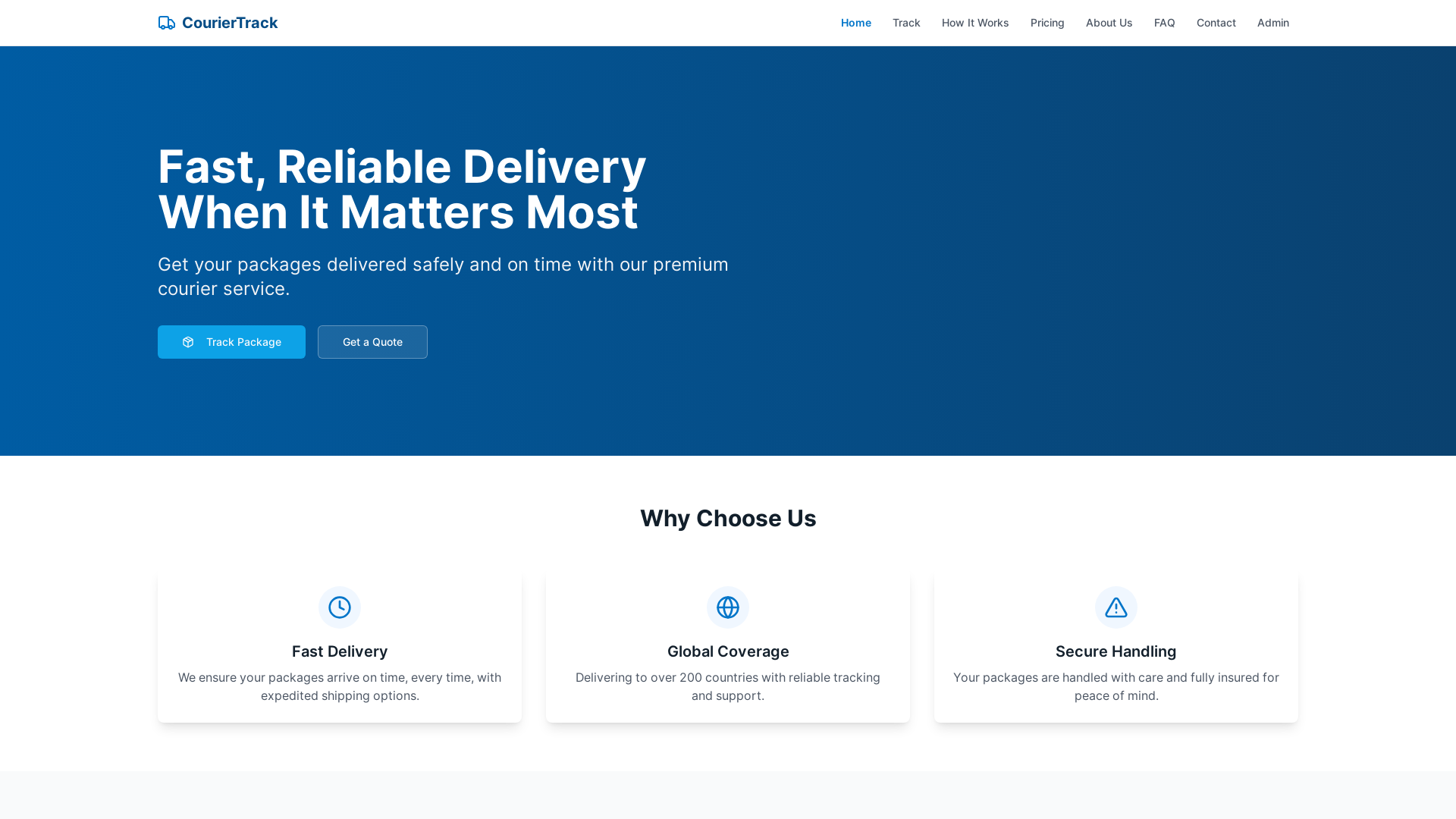 Professional Courier Service & Tracking Platform
