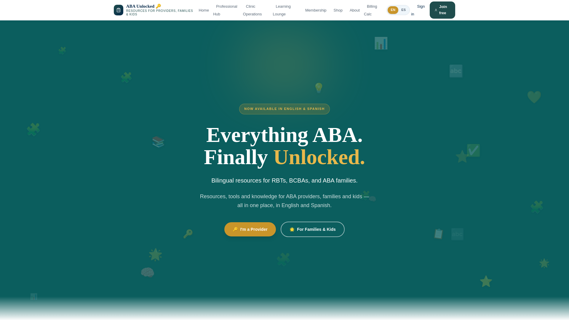 ABA Unlocked — Everything ABA. Finally Unlocked.