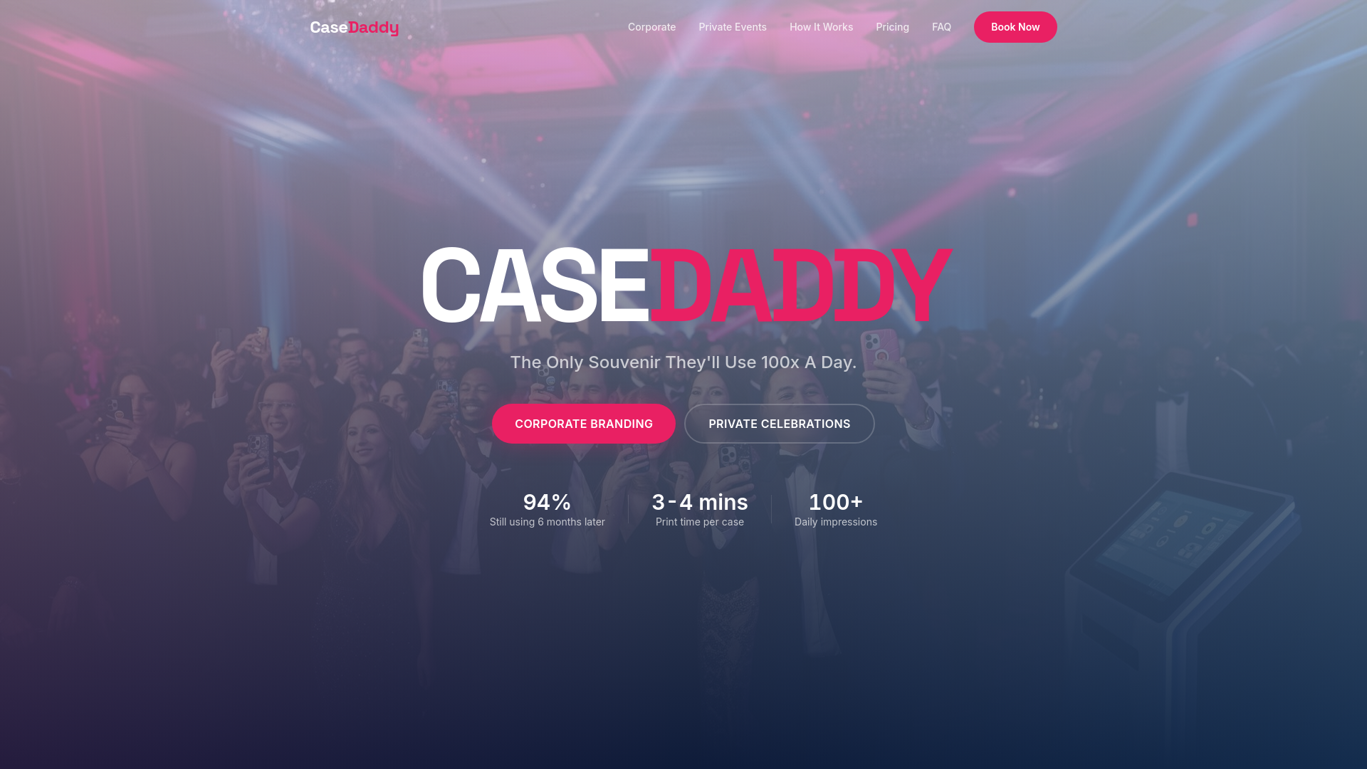 CaseDaddy — Custom Phone Cases Printed Live at Your Event