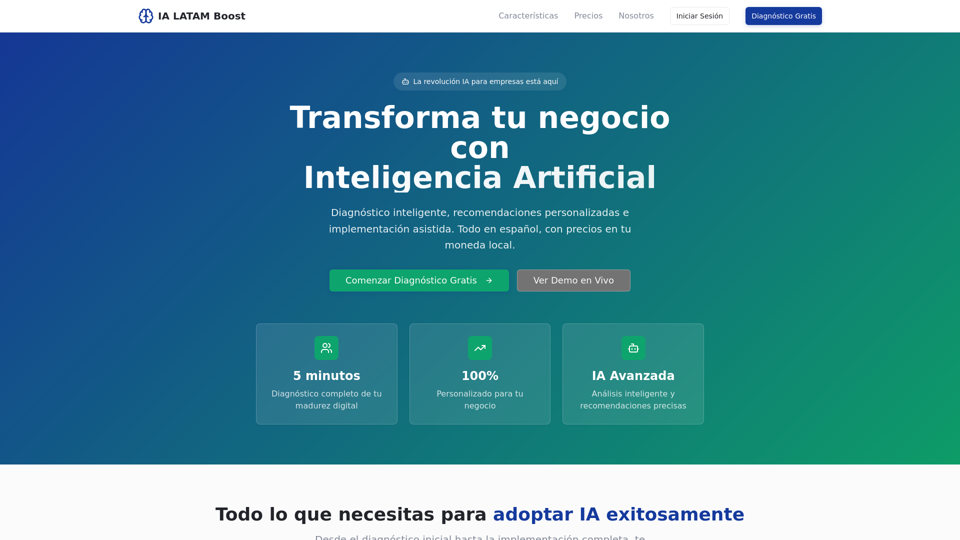 IA Negocio LATAM - Plataforma de Adopción de IA para PyMEs