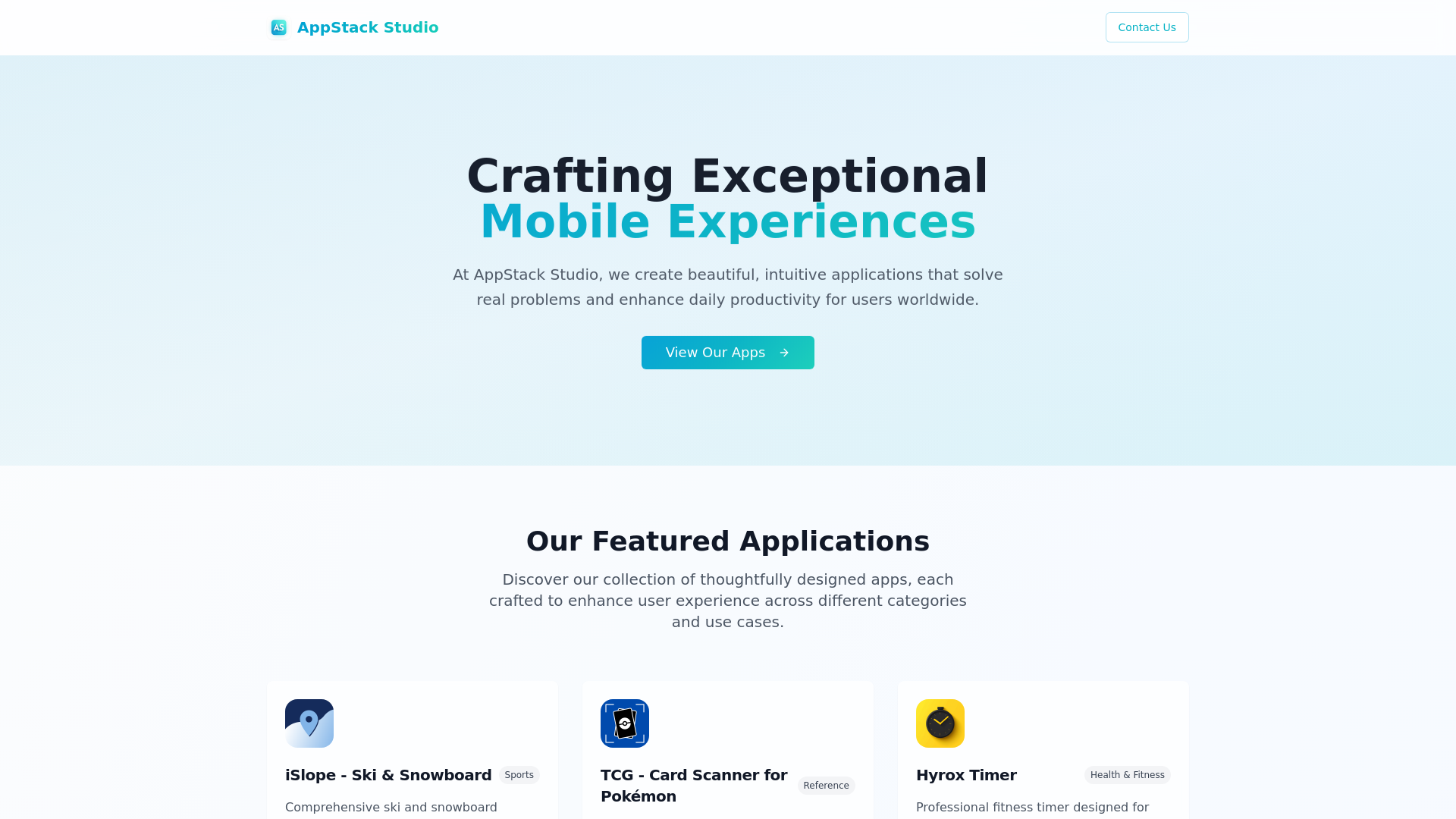AppStack Studio - Crafting Exceptional Mobile Experiences