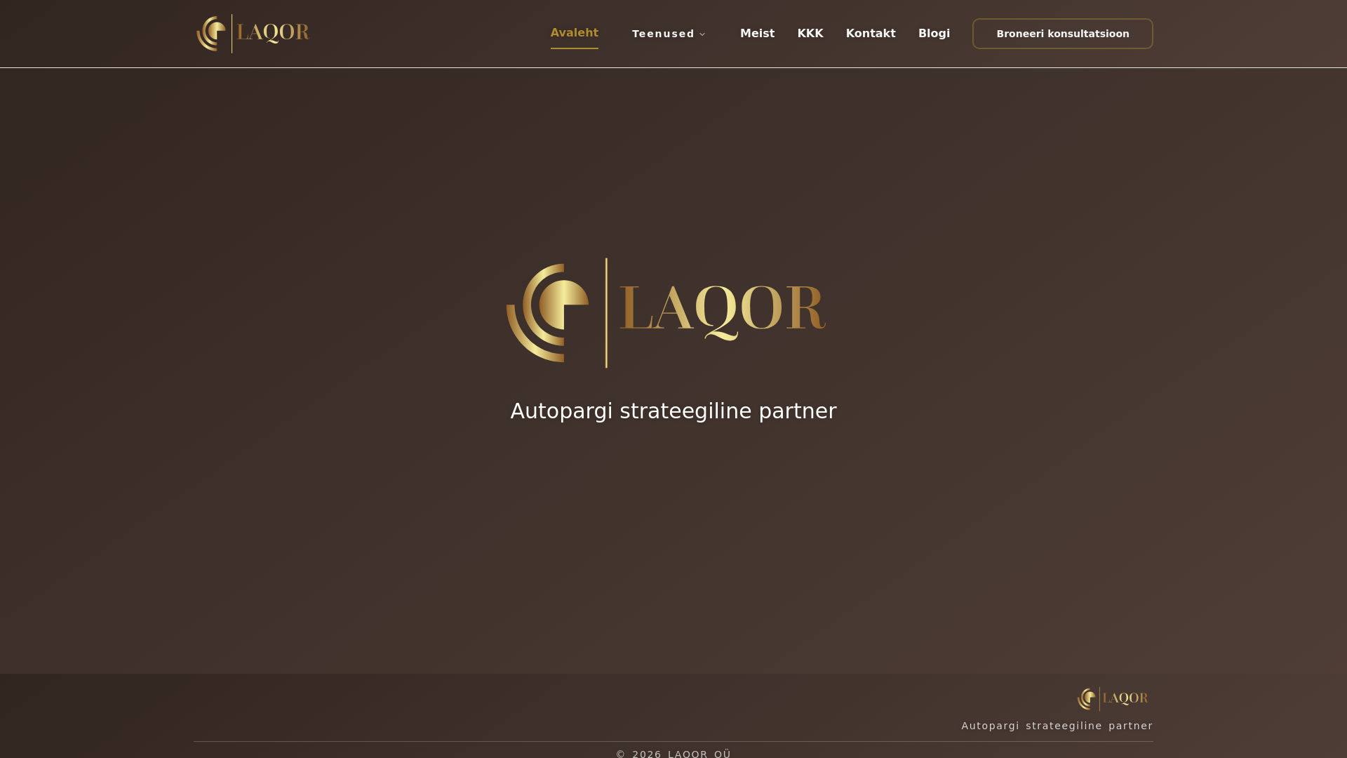 LAQOR OÜ - Autopargi Strateegiline Partner