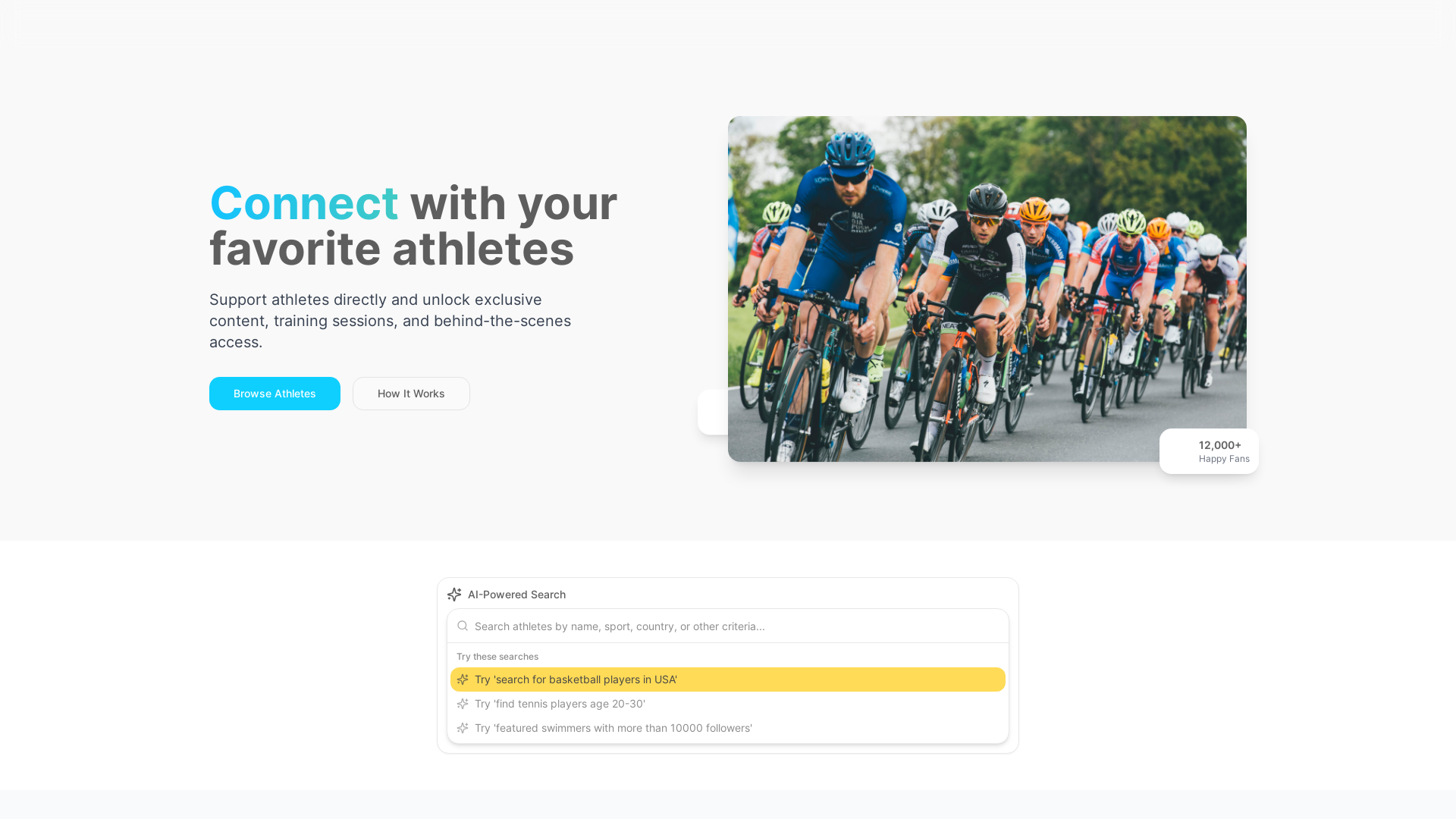 Professional Athlete Fanbase & Donation Platform Platform