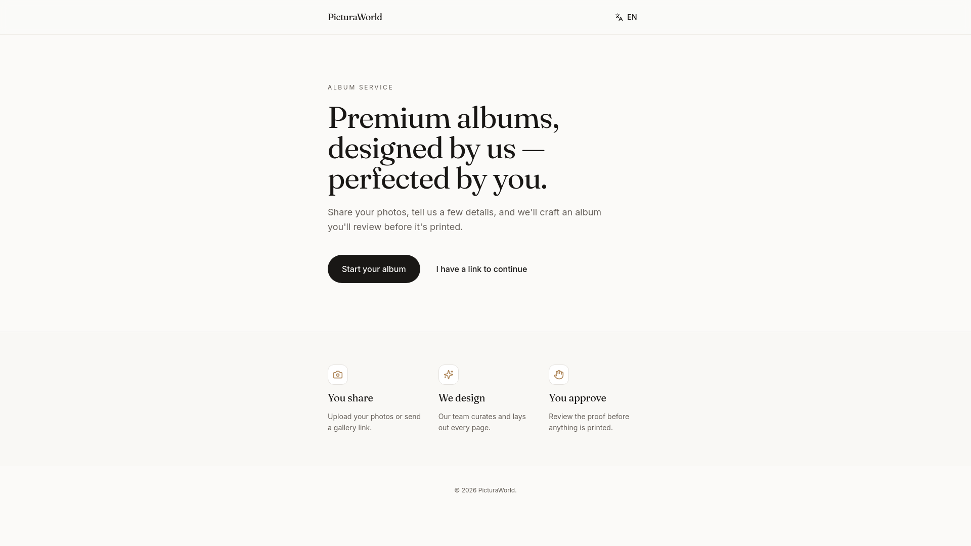 Album Start App