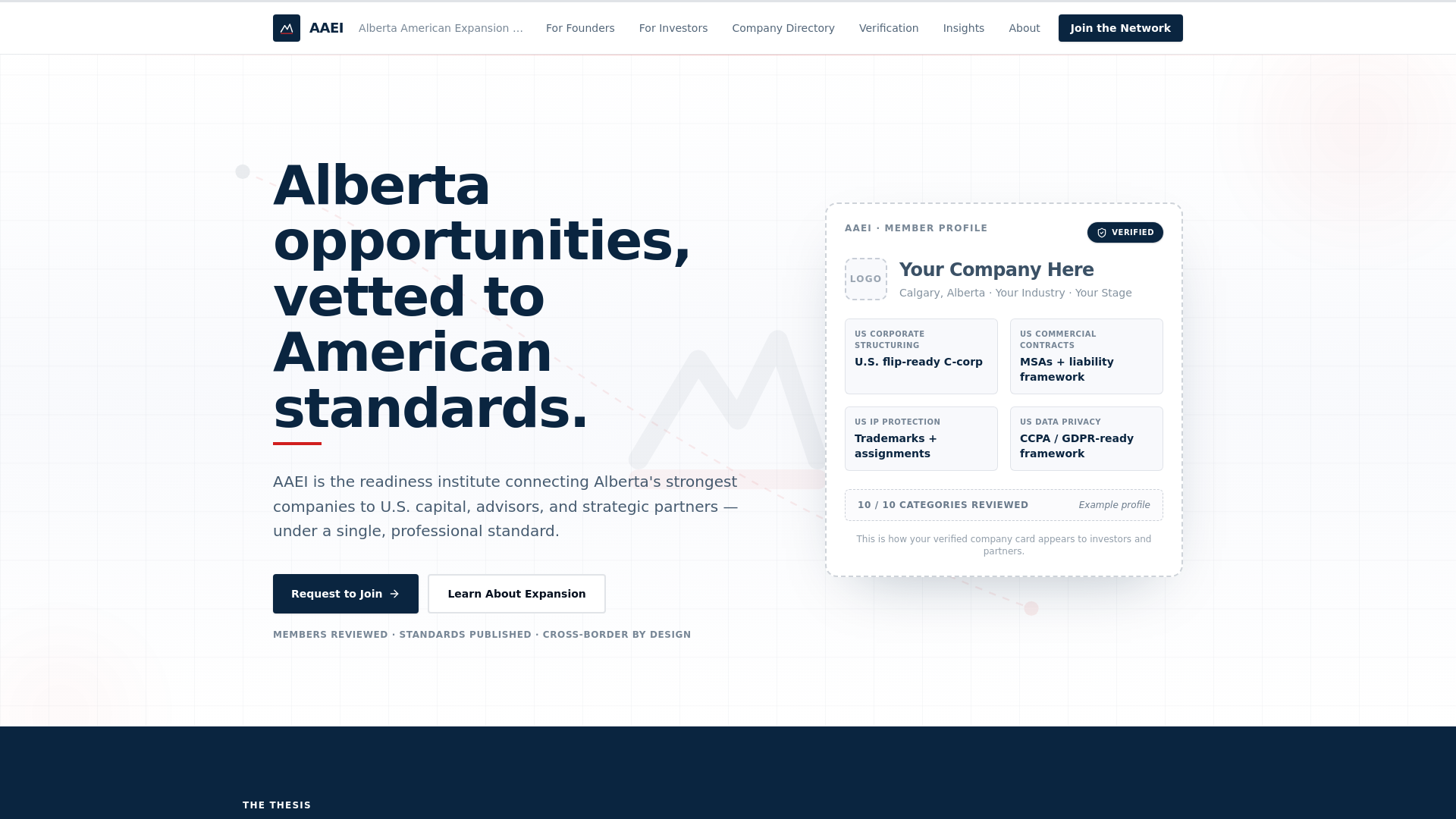 AAEI — The Alberta-to-U.S. Readiness Network