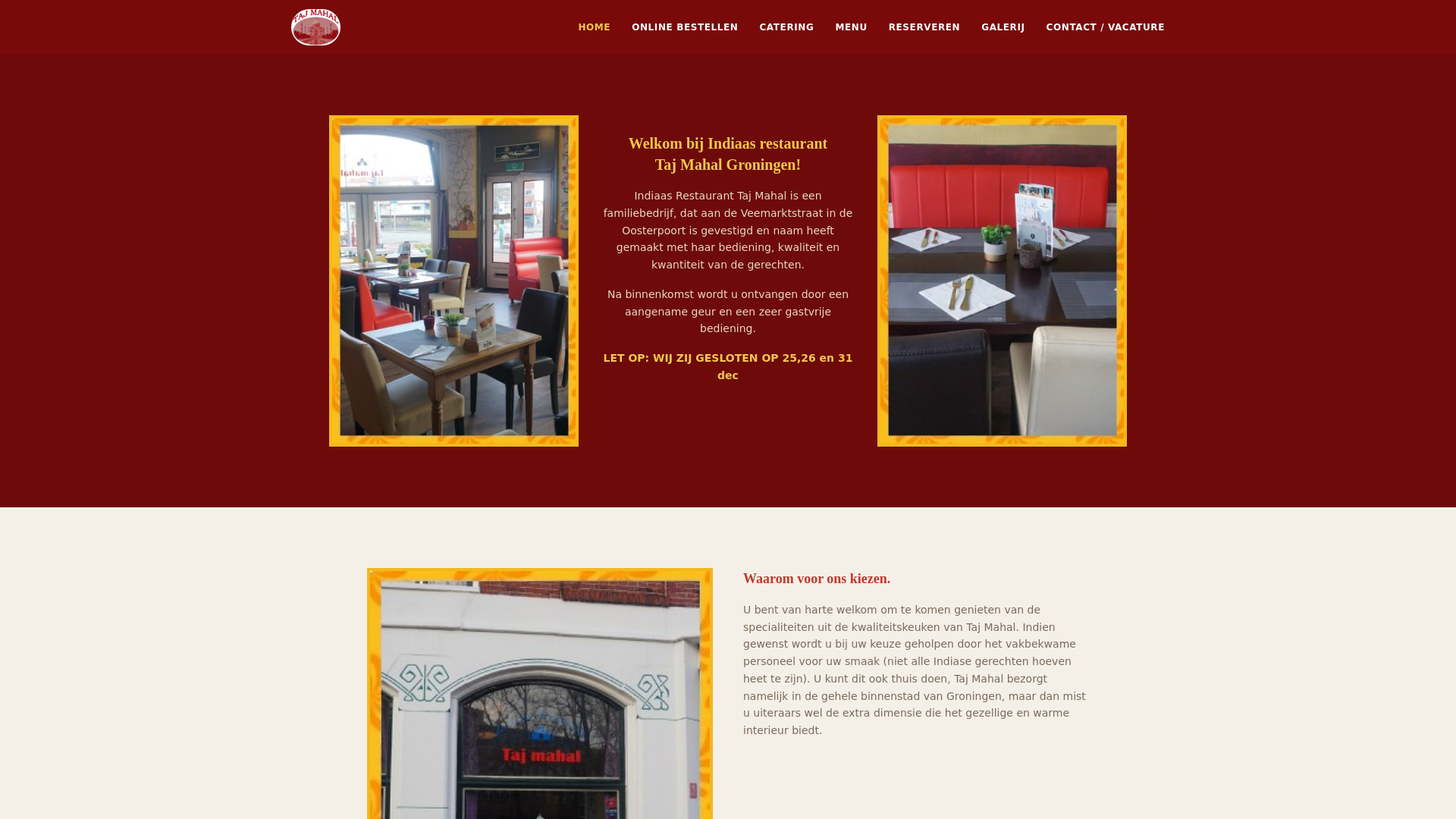 Foto van Restaurant Taj Mahal, afkomstig van de officiële website