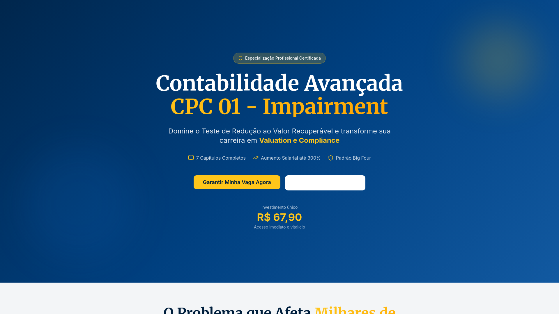 Contabilidade Avançada – Especialização em Análise de Impairment (CPC 01): Teste de Redução ao Valor Recuperável