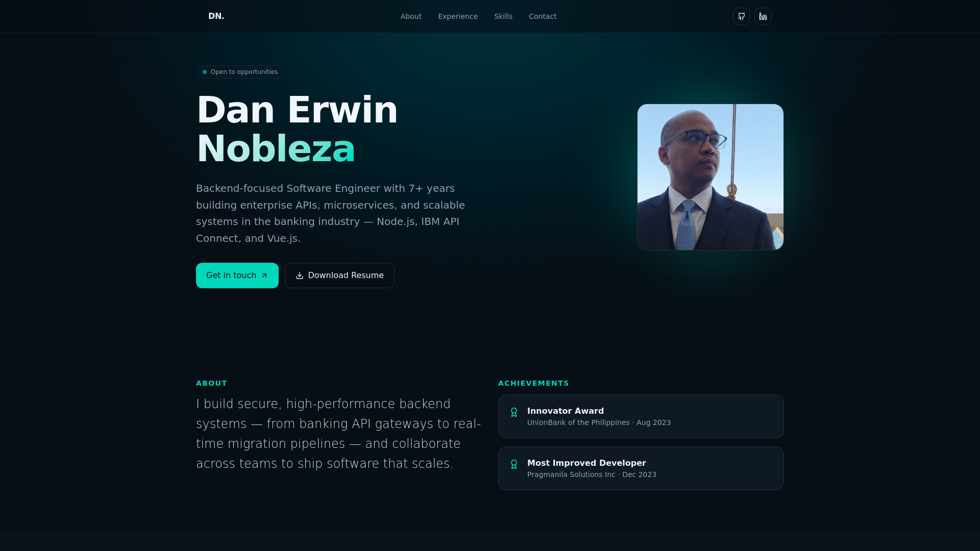 Dan Erwin Nobleza — Backend Software Engineer