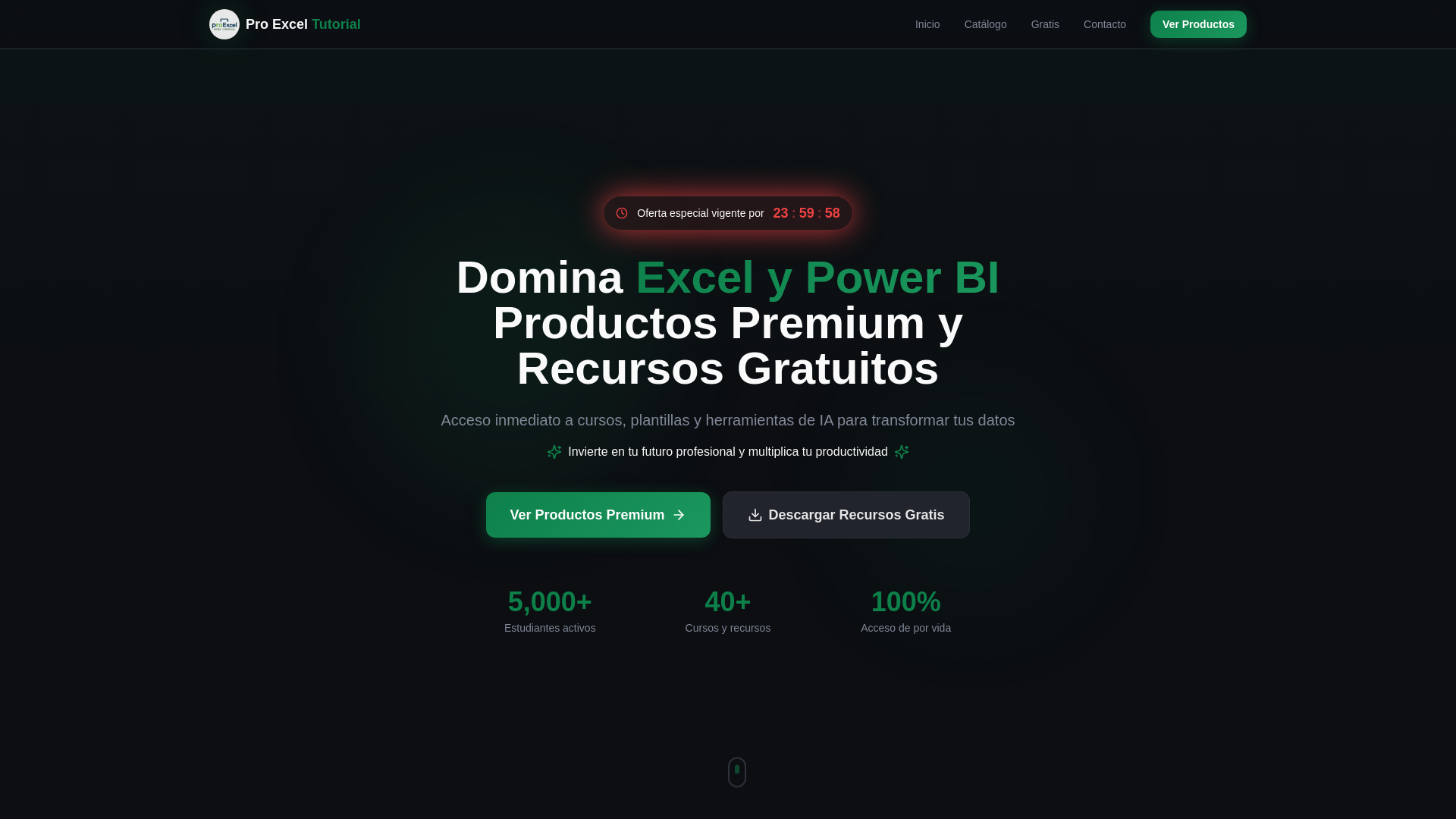Pro Excel Tutorial | Cursos y Plantillas Premium de Excel y Power BI
