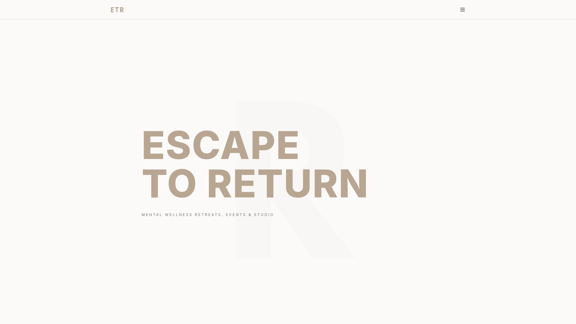 Return Event Escape to Return — Mental Wellness Retreats, Events & Studio