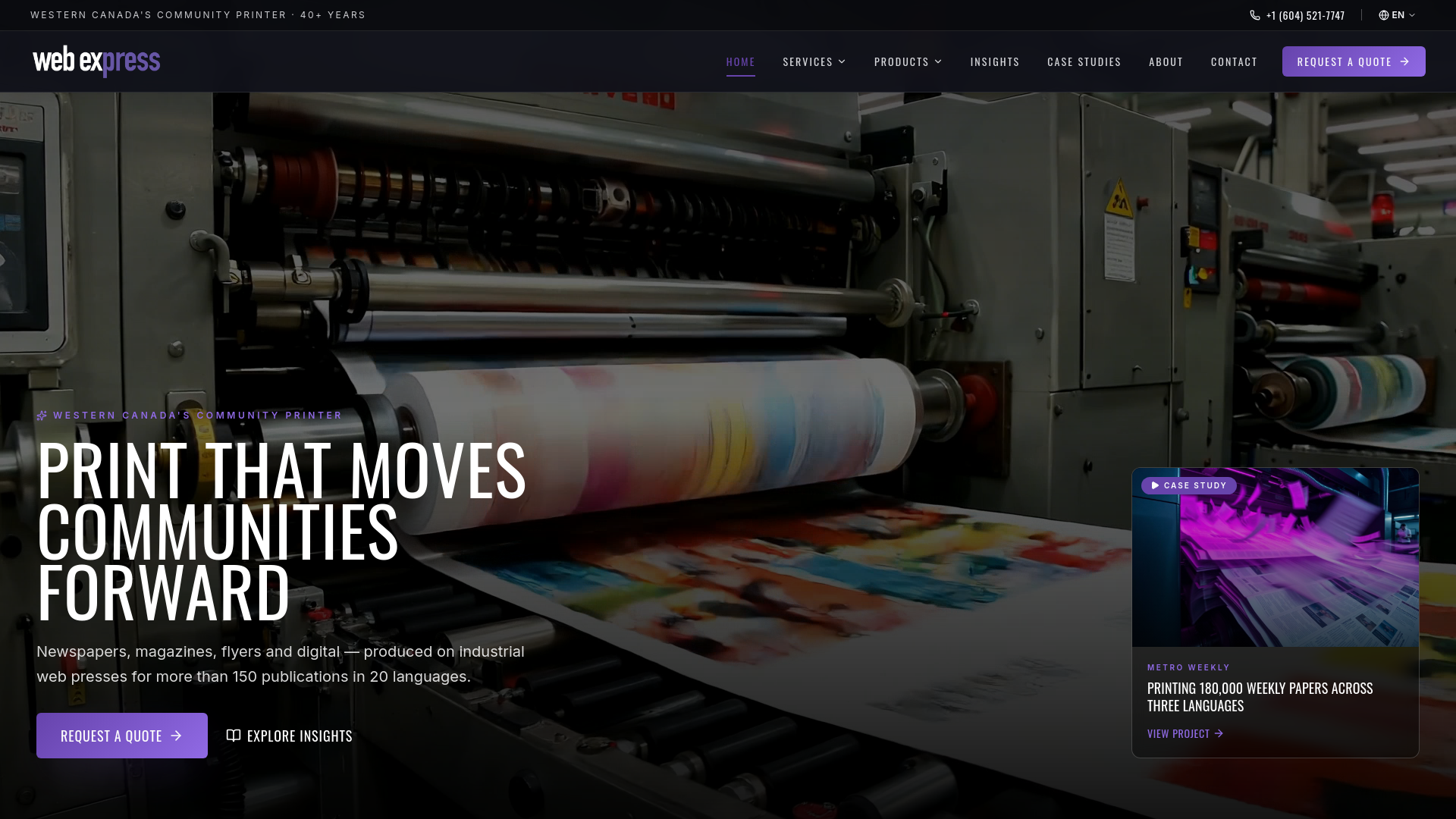 Web Express — Community Commercial Printer | Print, Mail, Digital