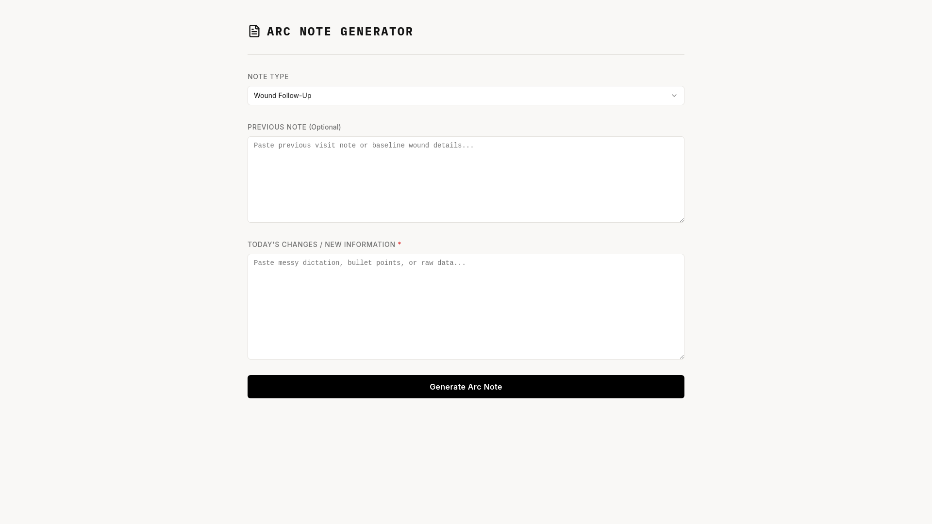 ARC Note Generator