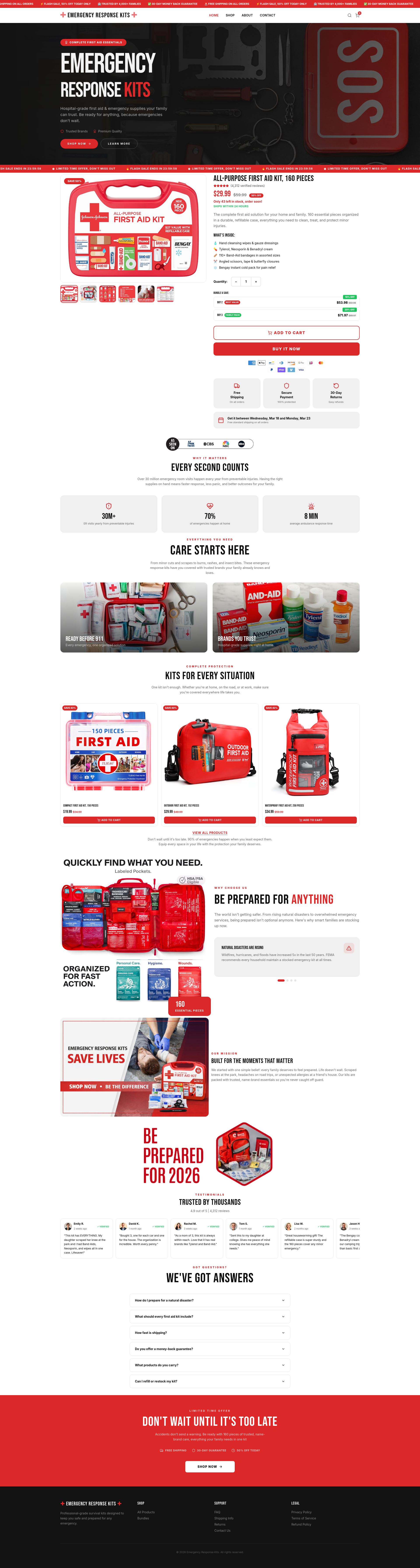 Emergency Response Kits - Premium First Aid Supplies