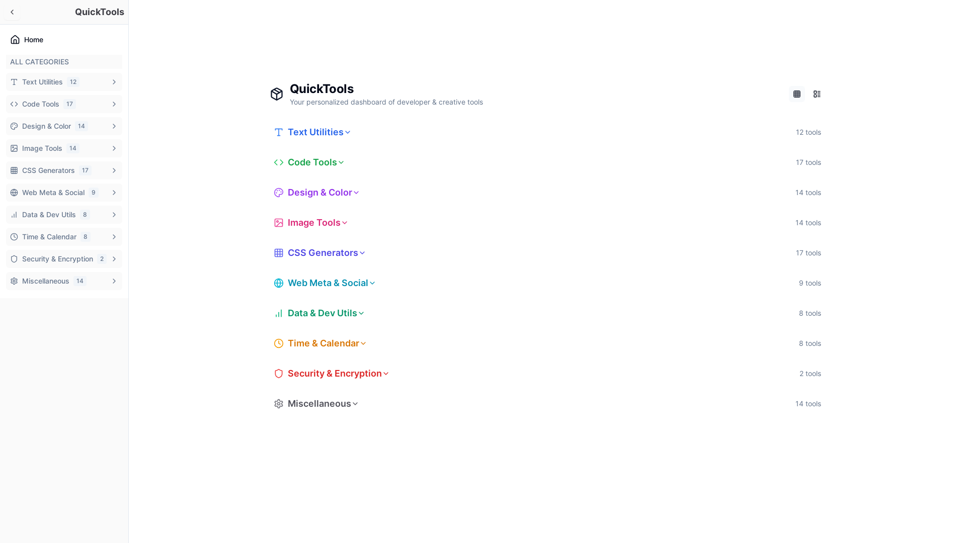 QuickTools screenshot