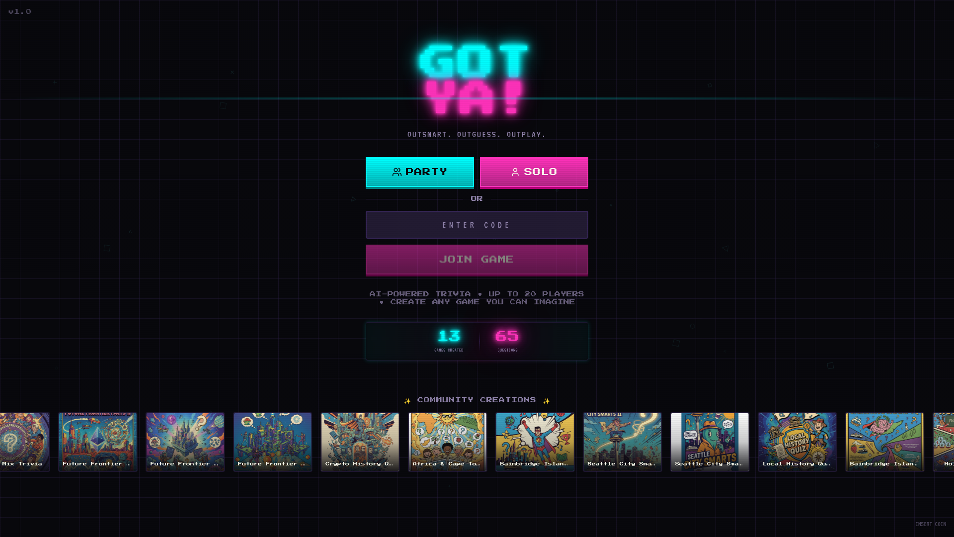 Preview of Got ya! - The AI-powered trivia Game