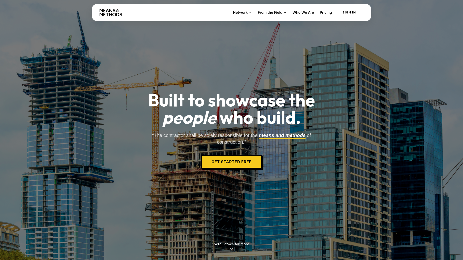 Means & Methods — Heavy Civil & Commercial Construction