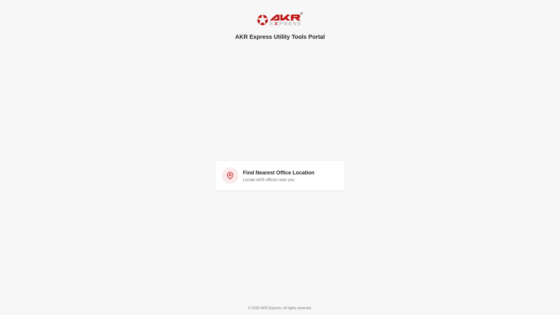 AKR Express - Check Delivery Serviceability