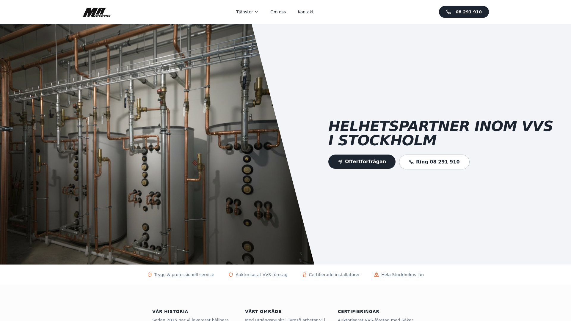 Max Robin Rörservice Aktiebolag logotyp
