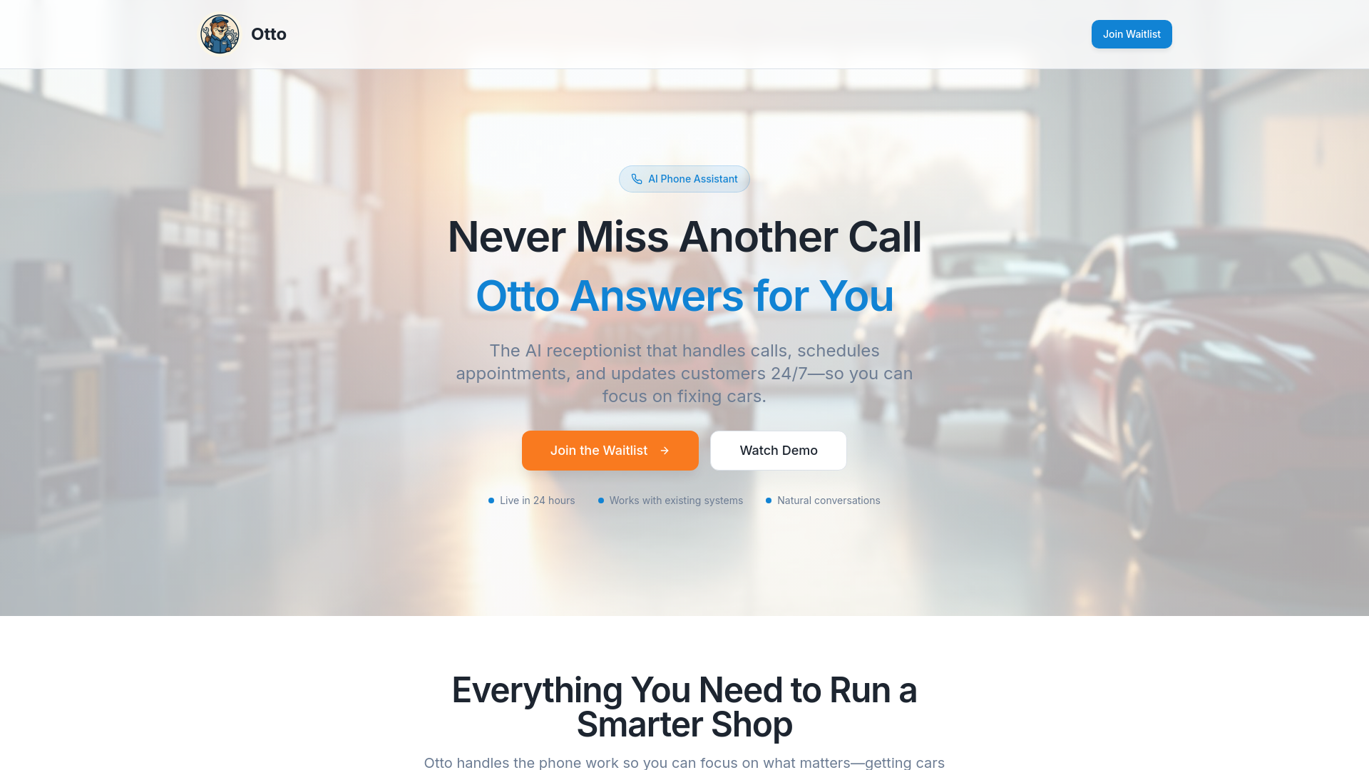 Otto - AI Phone Assistant for Auto Body Shops