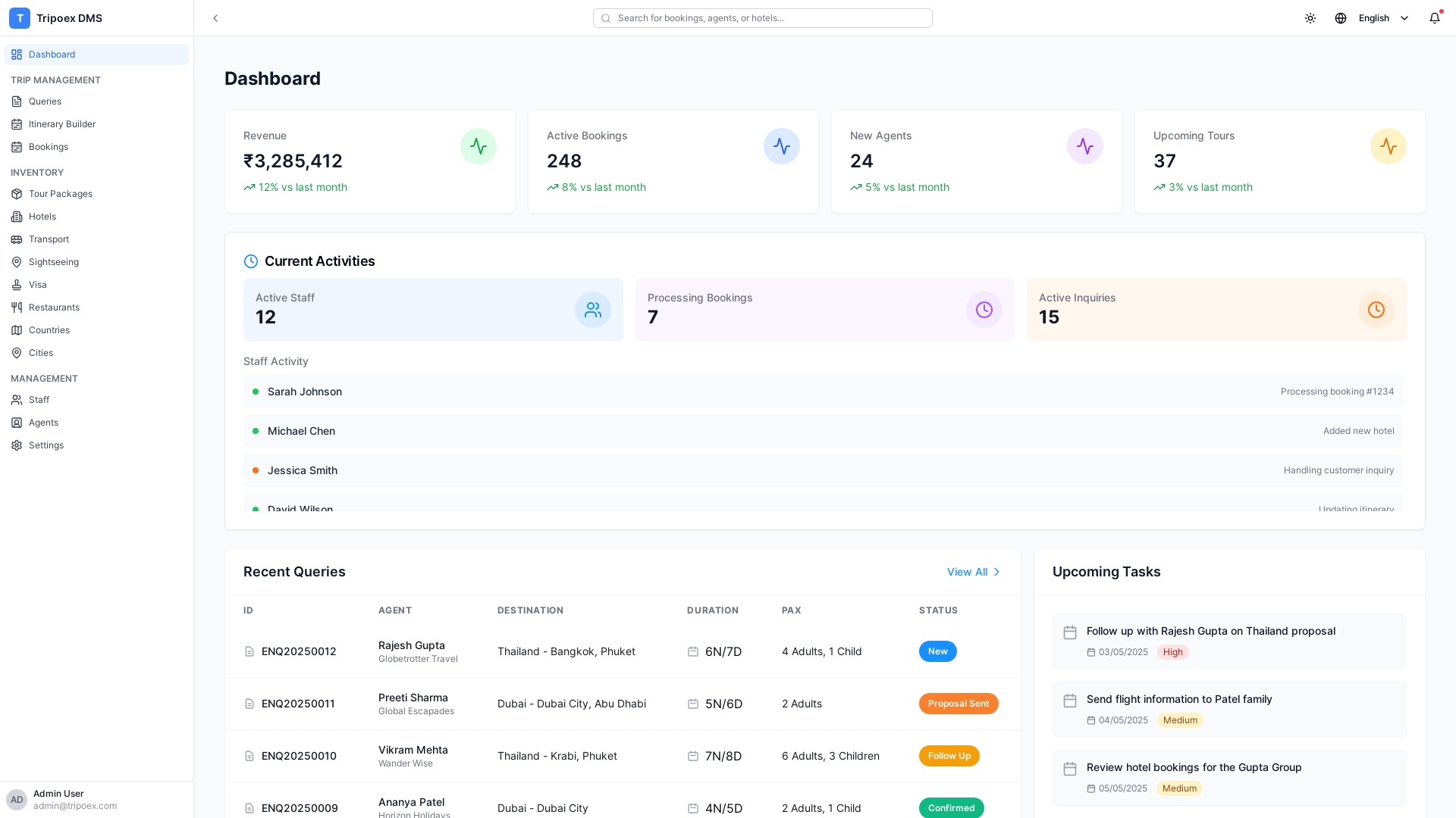 Professional Travel & Tourism Management Platform