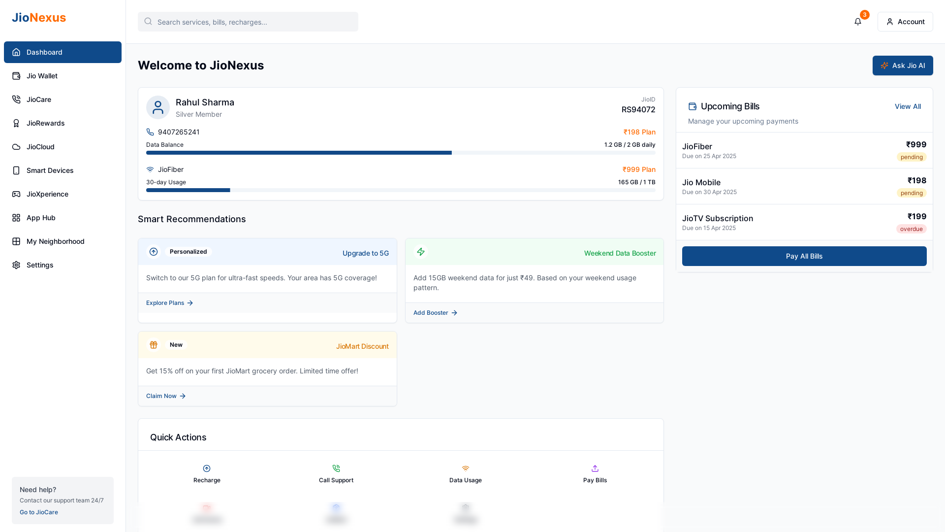Analytics Unified Dashboard & Smart Recommendations Platform