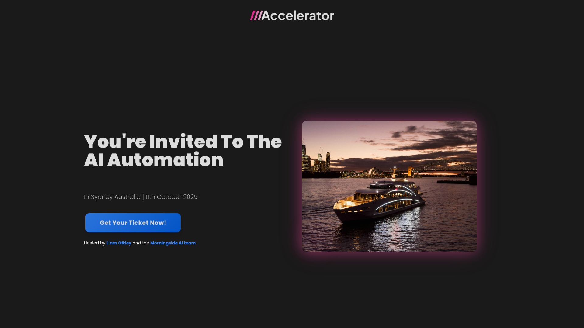 AAA Accelerator Sydney Event - October 11th, 2025 | Early Bird Tickets